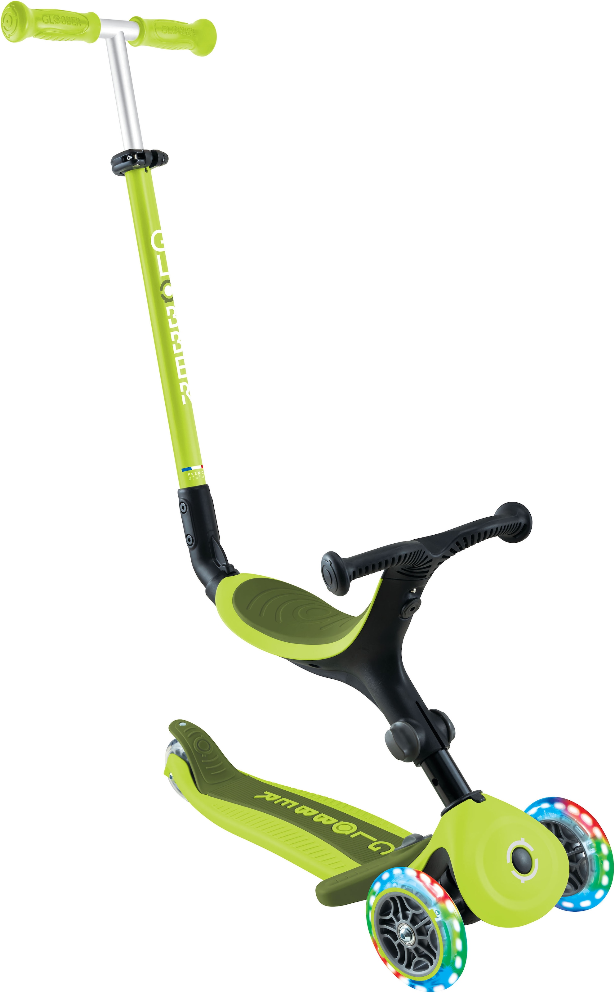 Globber Tretroller »GO-UP ACTIVE LIGHTS mit Leuchtrollen«
