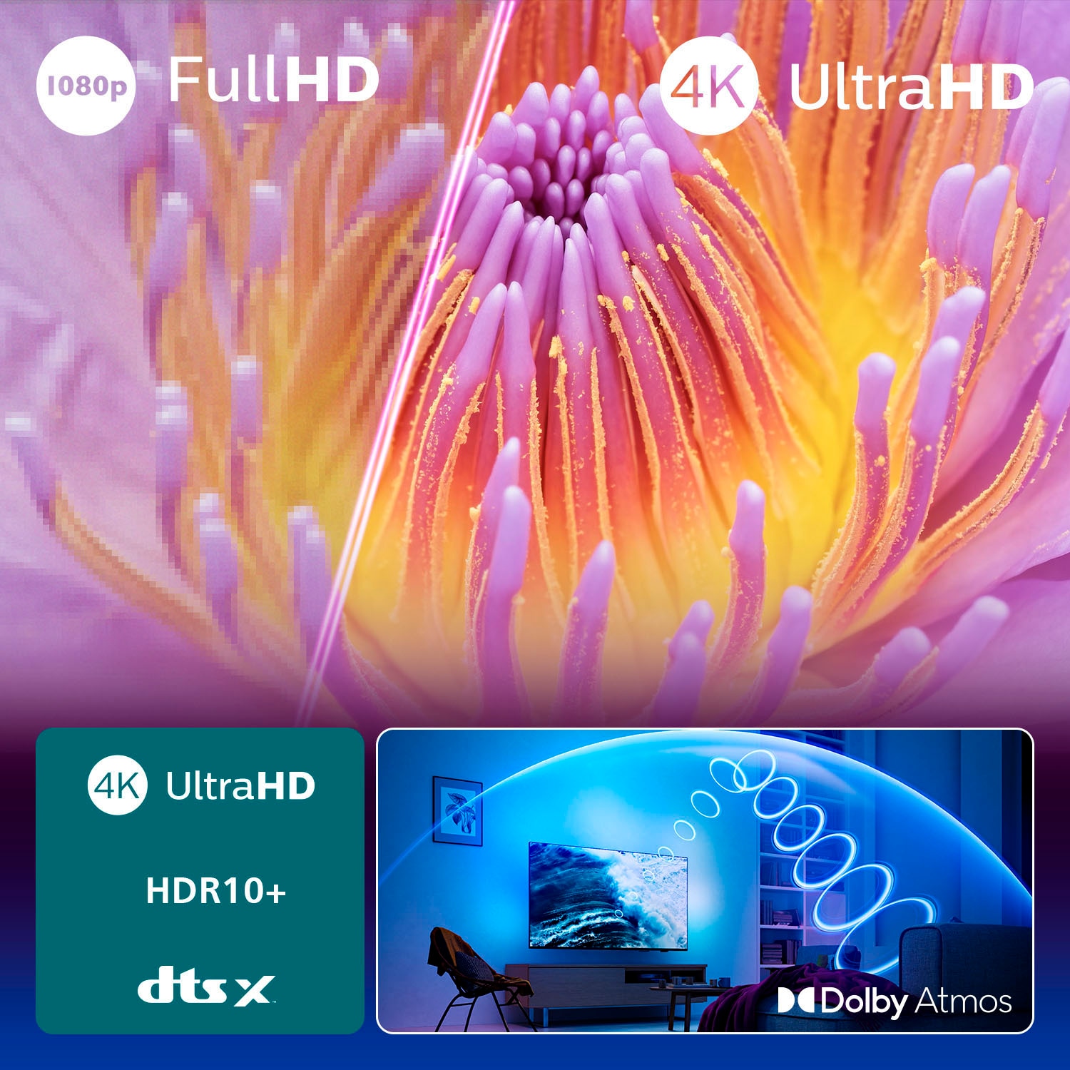 Philips LED-Fernseher »65PUS8000/12«, 4K Ultra HD, Smart-TV