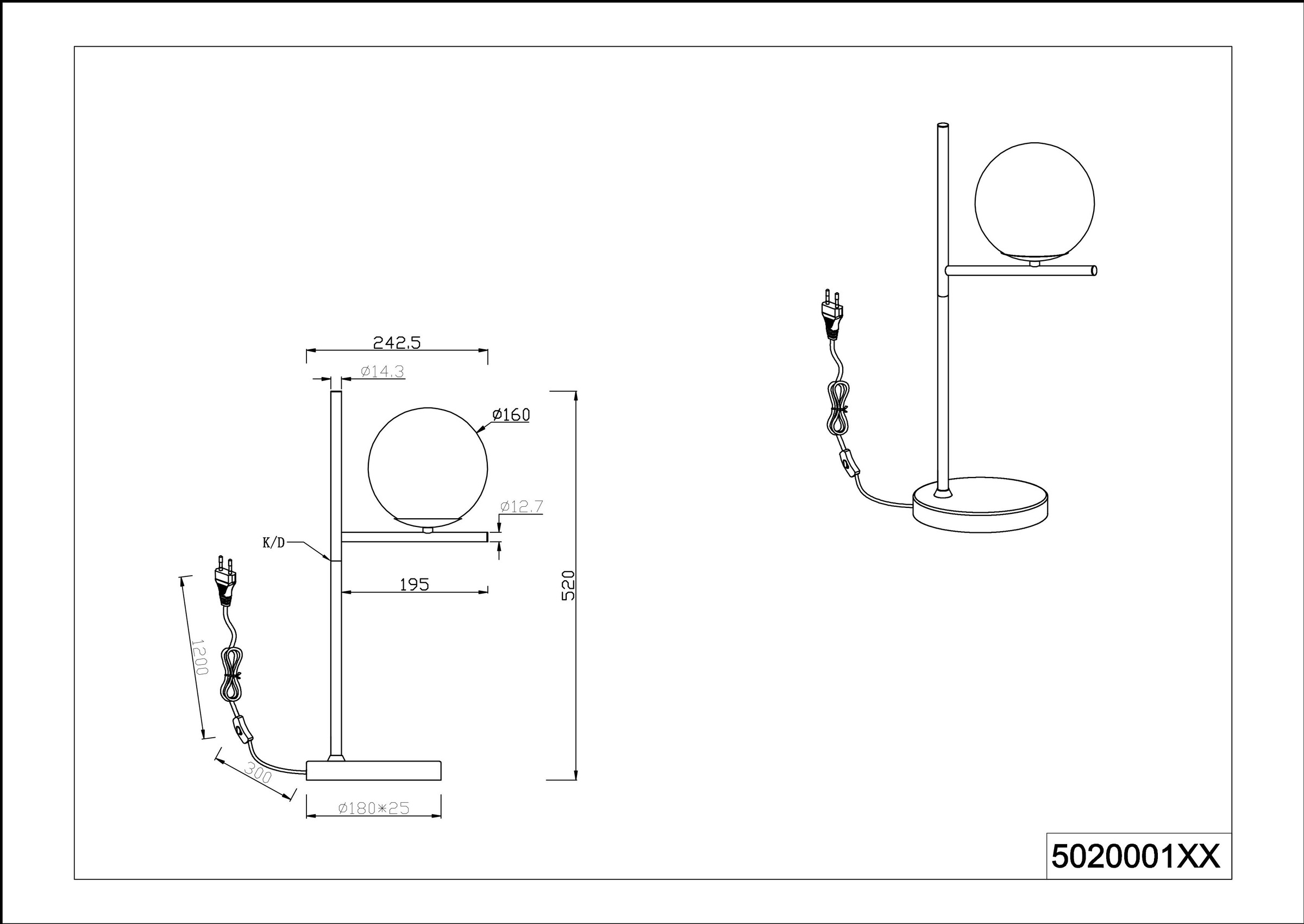 TRIO Leuchten Tischleuchte »Pure« E14 1 Stk. Schnurschalter, Leuchtmittel tauschbar