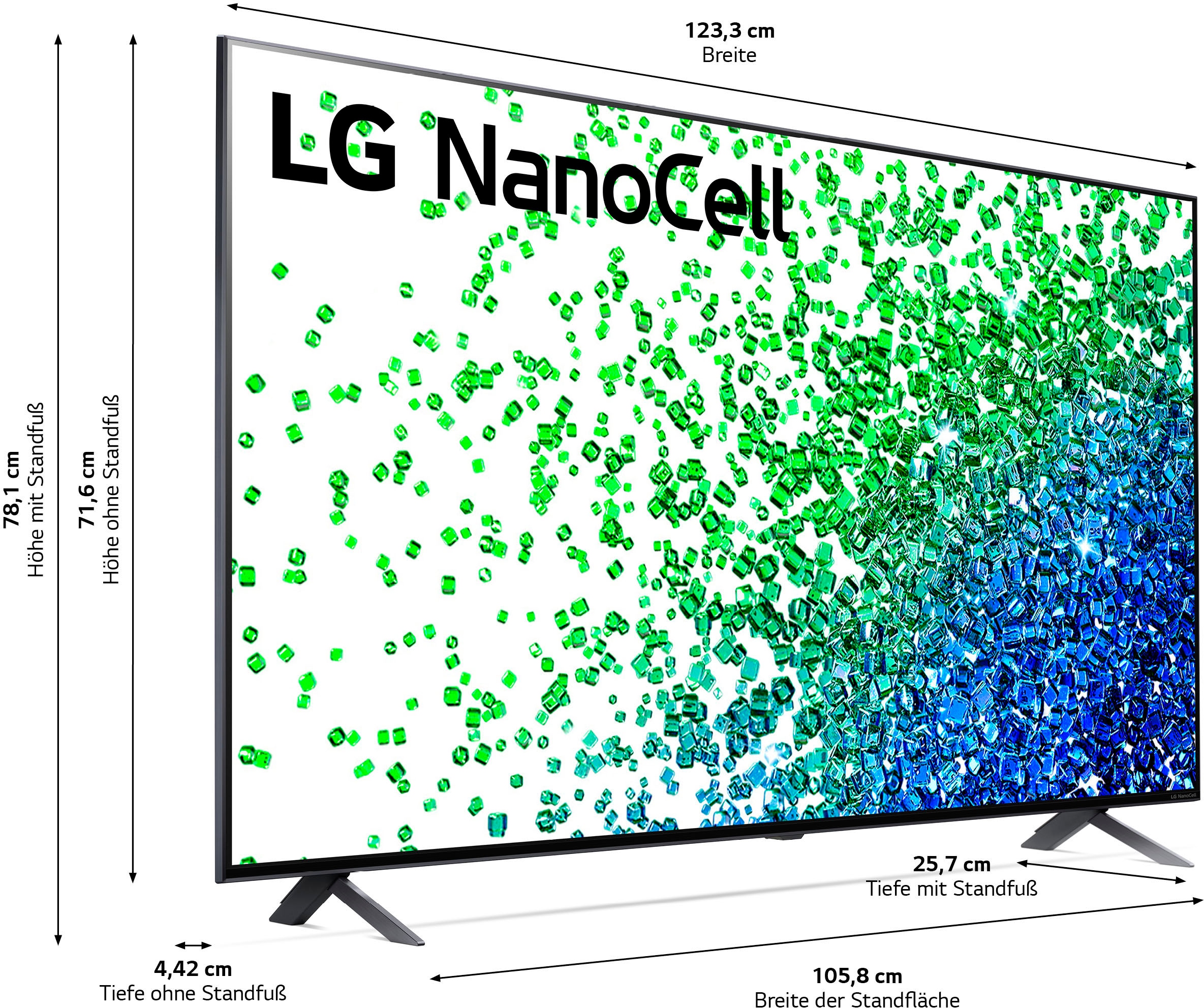 LG LCD-LED Fernseher »55NANO809PA«, 139 cm/55 Zoll, 4K Ultra HD, Smart-TV,  Local Dimming,Sprachassistenten,HDR10 Pro auf Rechnung kaufen