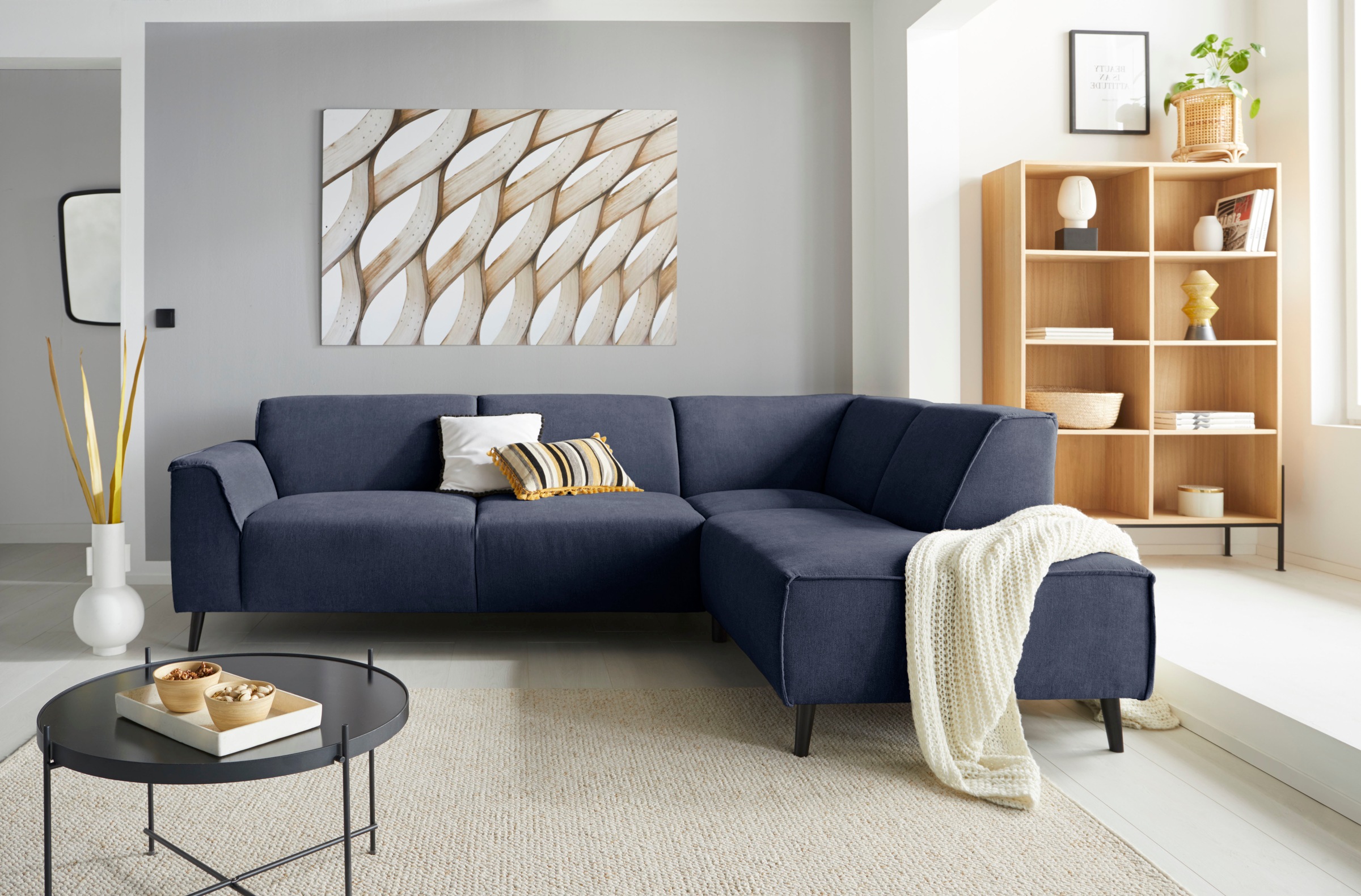 DOMO collection Ecksofa »Amora, bequem und zeitlos, L-Form« mit Federkern f günstig online kaufen