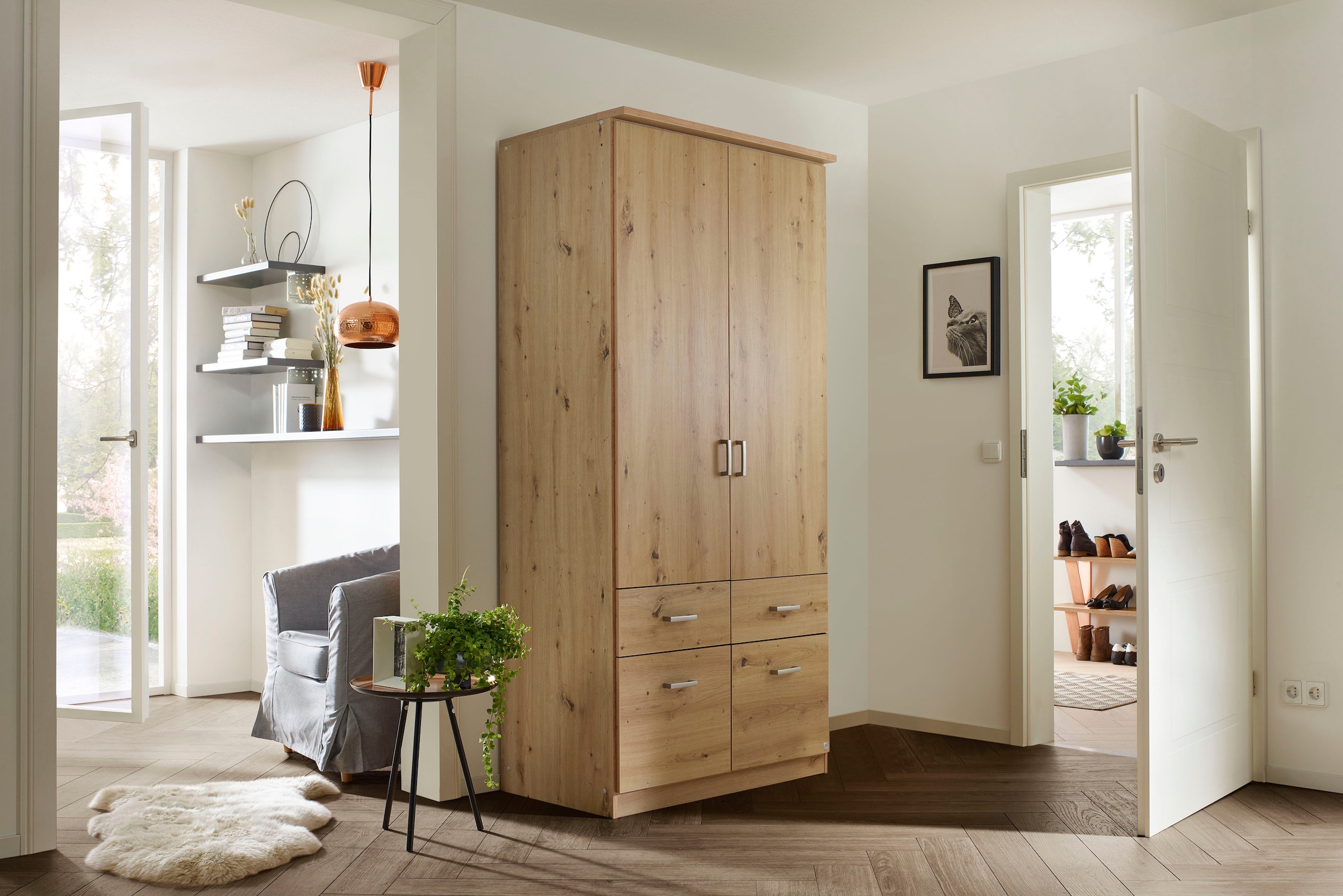 rauch Kleiderschrank »Kleiderschrank Schrank Garderobe deckenhoher Schrank BREMEN«, in vielen Farben und Ausführungen MADE IN GERMANY