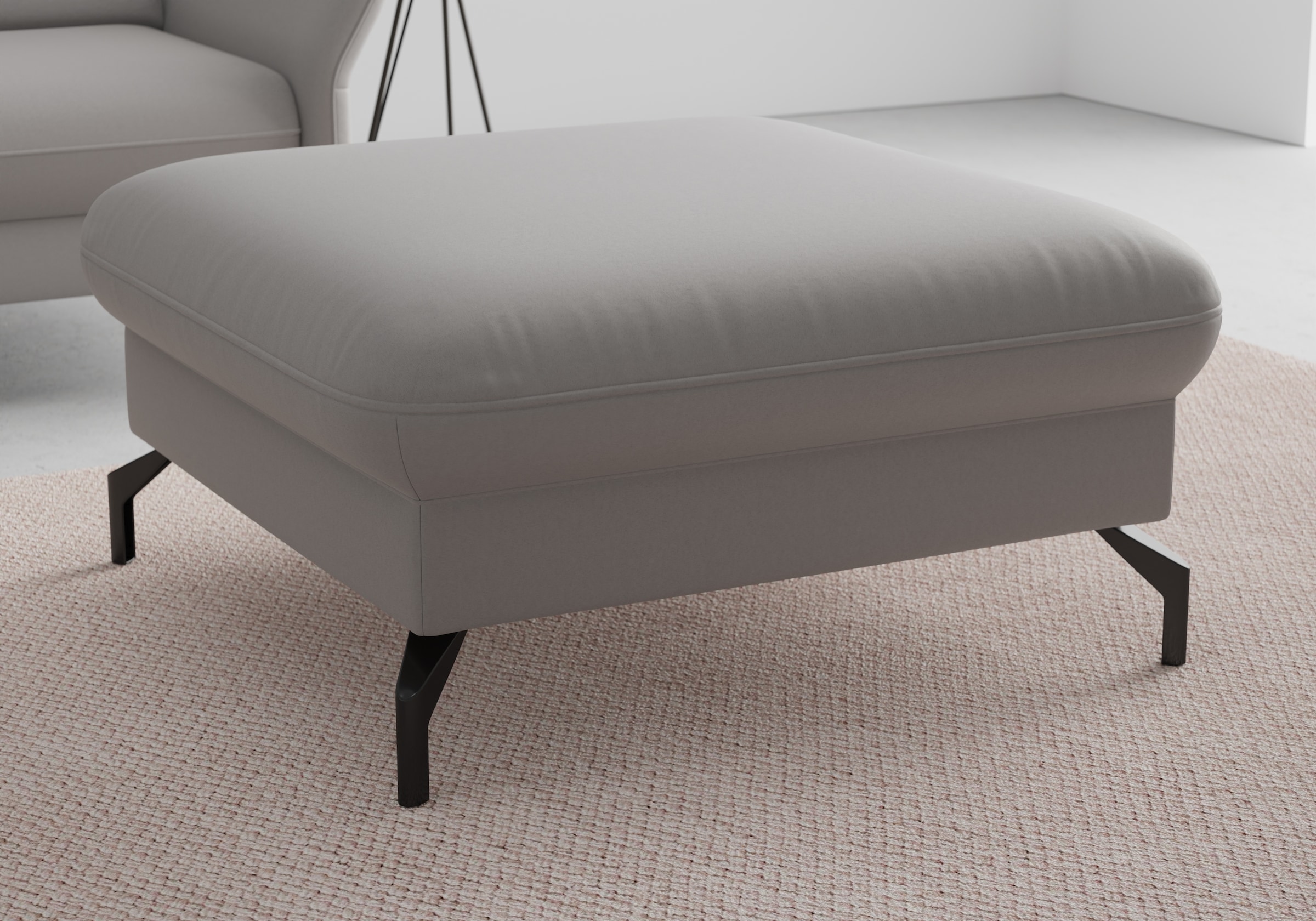 sit&more Hocker »Fashion«, inklusive Federkern, mit hochwertigen, schwarzen günstig online kaufen