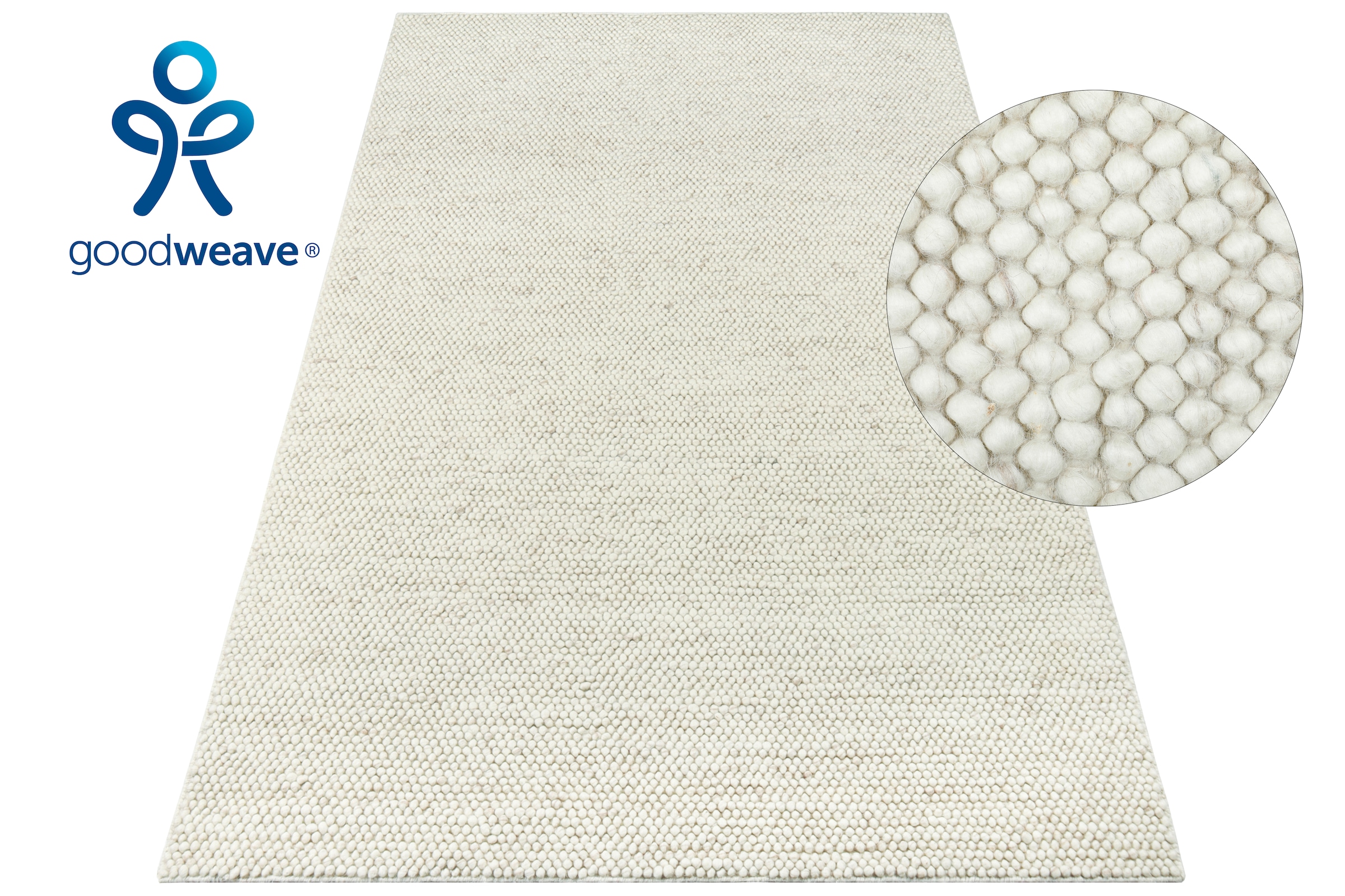 my home Wollteppich »Wolly, Wolle« rechteckig 14 mm Höhe handgewebt, Handwe günstig online kaufen