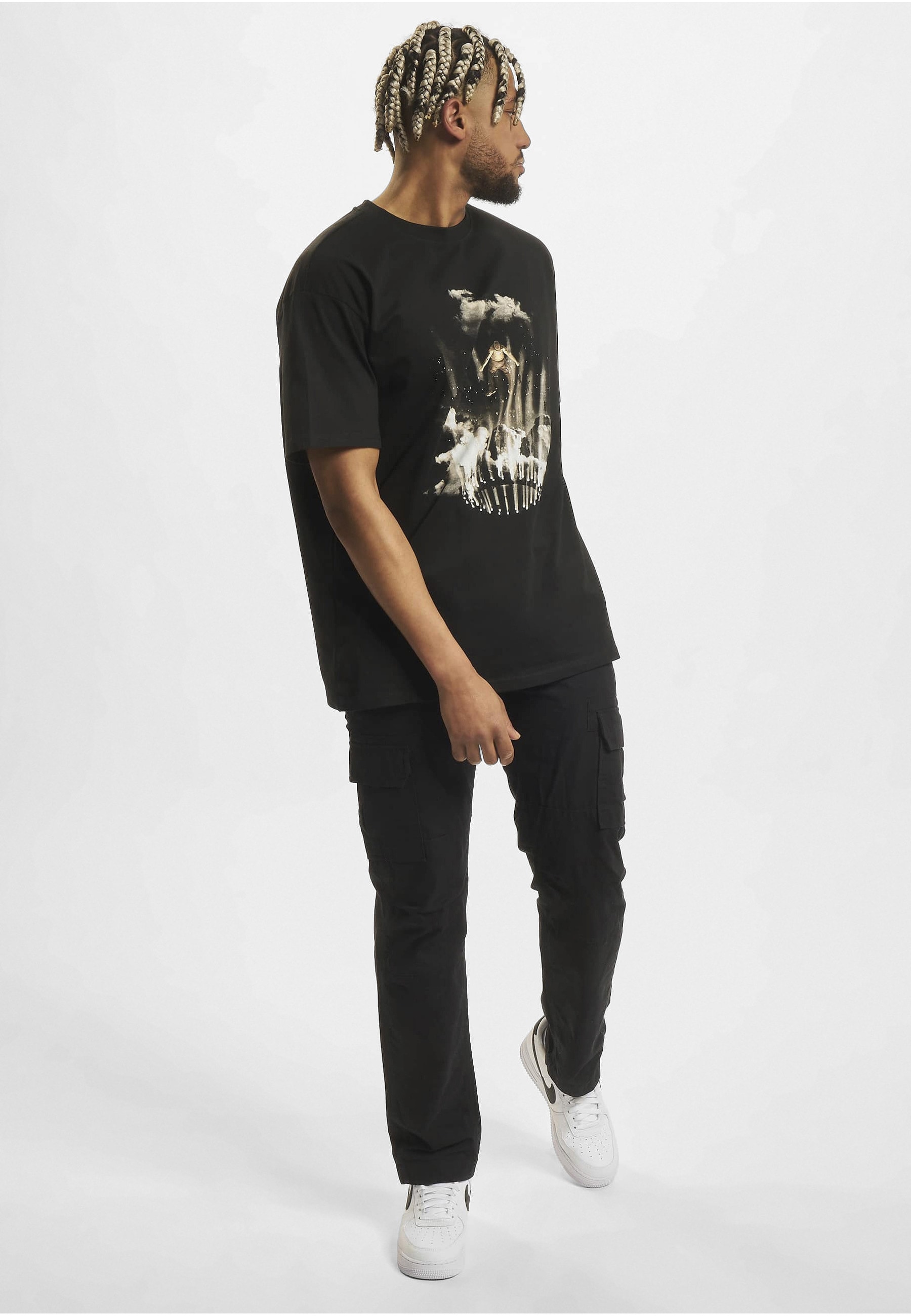 MisterTee T-Shirt »MisterTee Herren Flashing Lights Oversize Tee« 1 Stk.