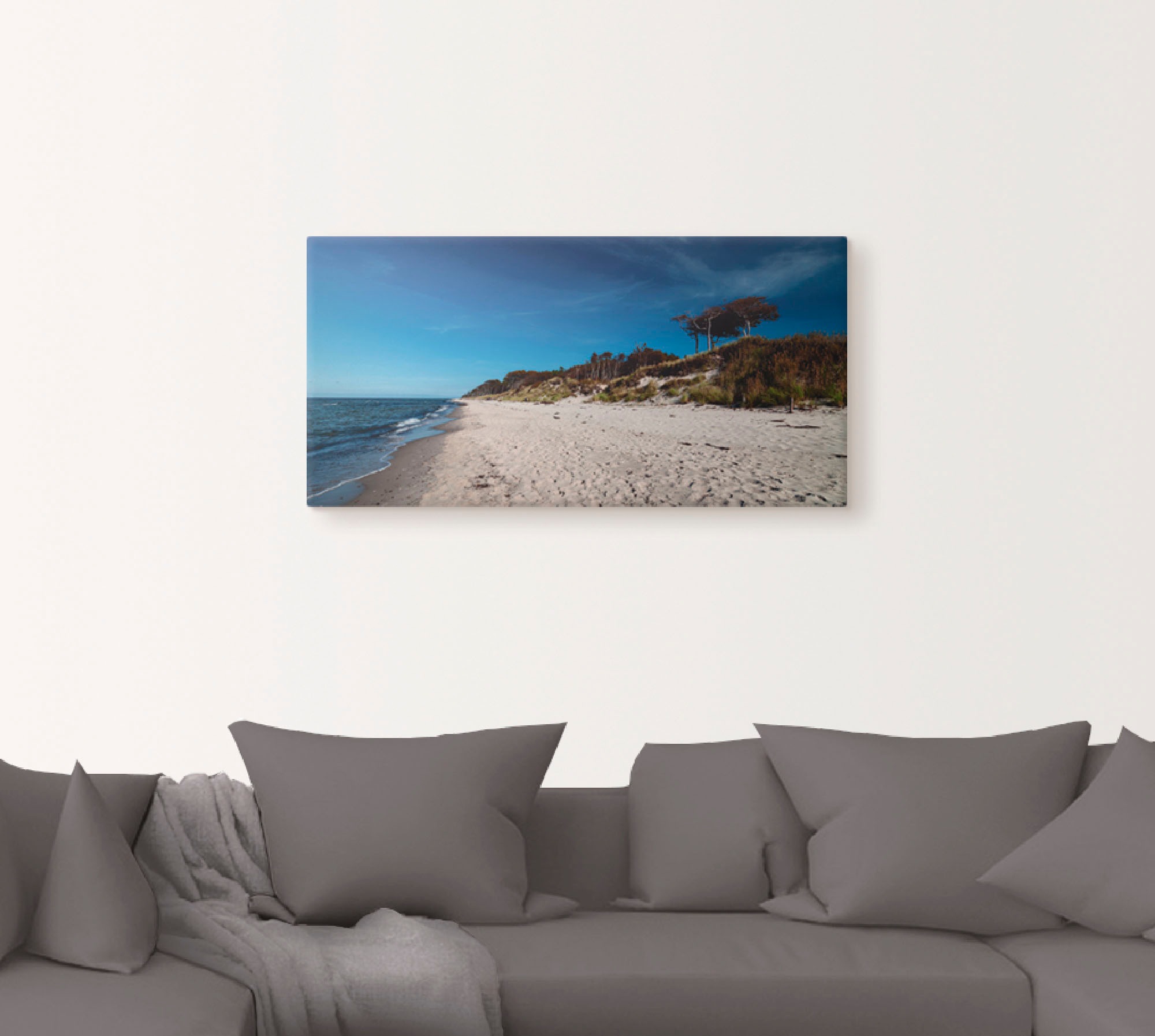Artland Wandbild »Am Weststrand- Ostsee - Darss«, Strand, (1 St.), als Lein günstig online kaufen