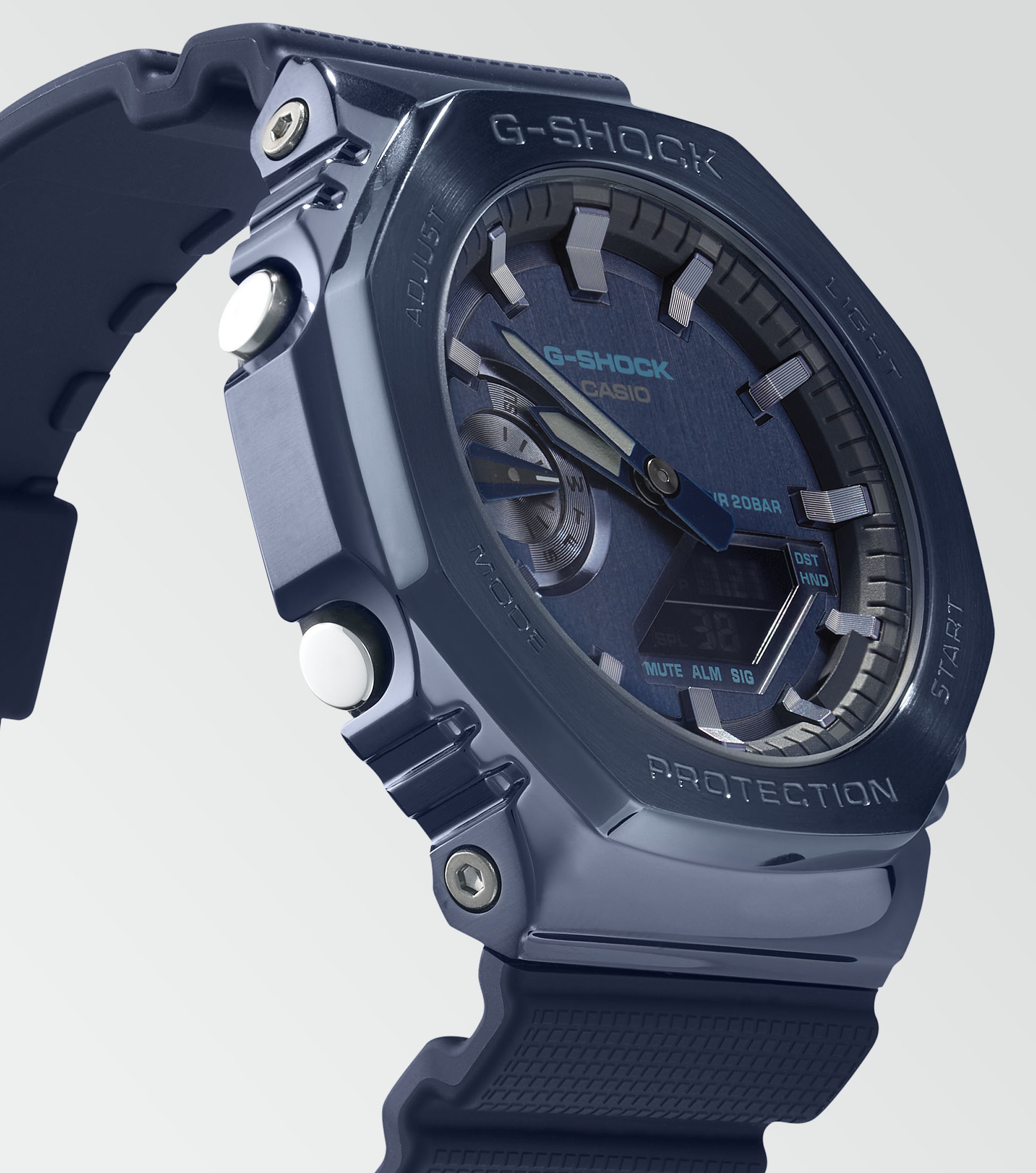 CASIO G-SHOCK Chronograph, Quarzuhr,Armbanduhr,Herrenuhr,digital, bis 20 bar wasserd.Resinarmband