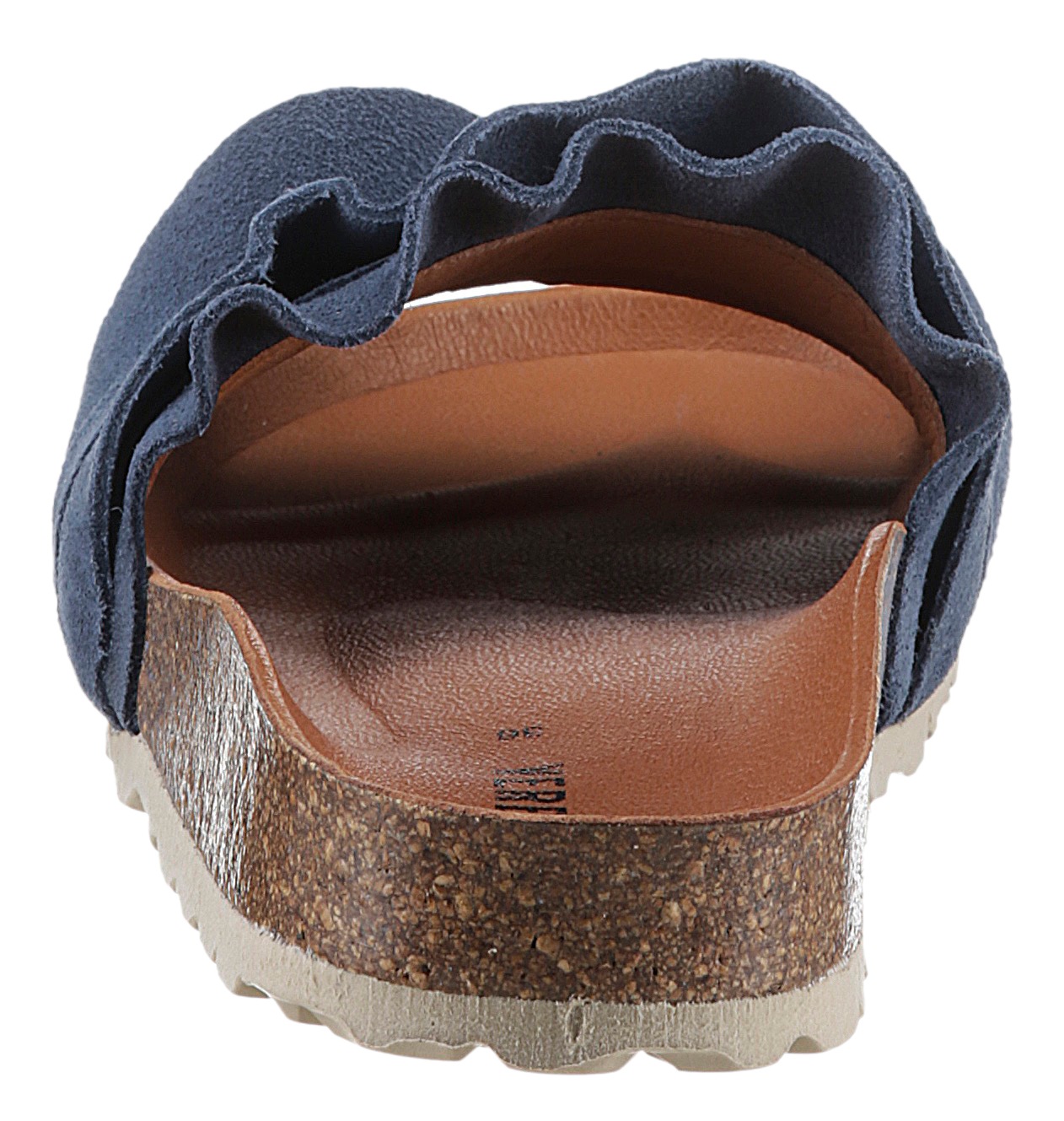 VERBENAS Pantolette »Rocio Roda«  Sommerschuh, Flat mit geschwungenen Laschenstoff