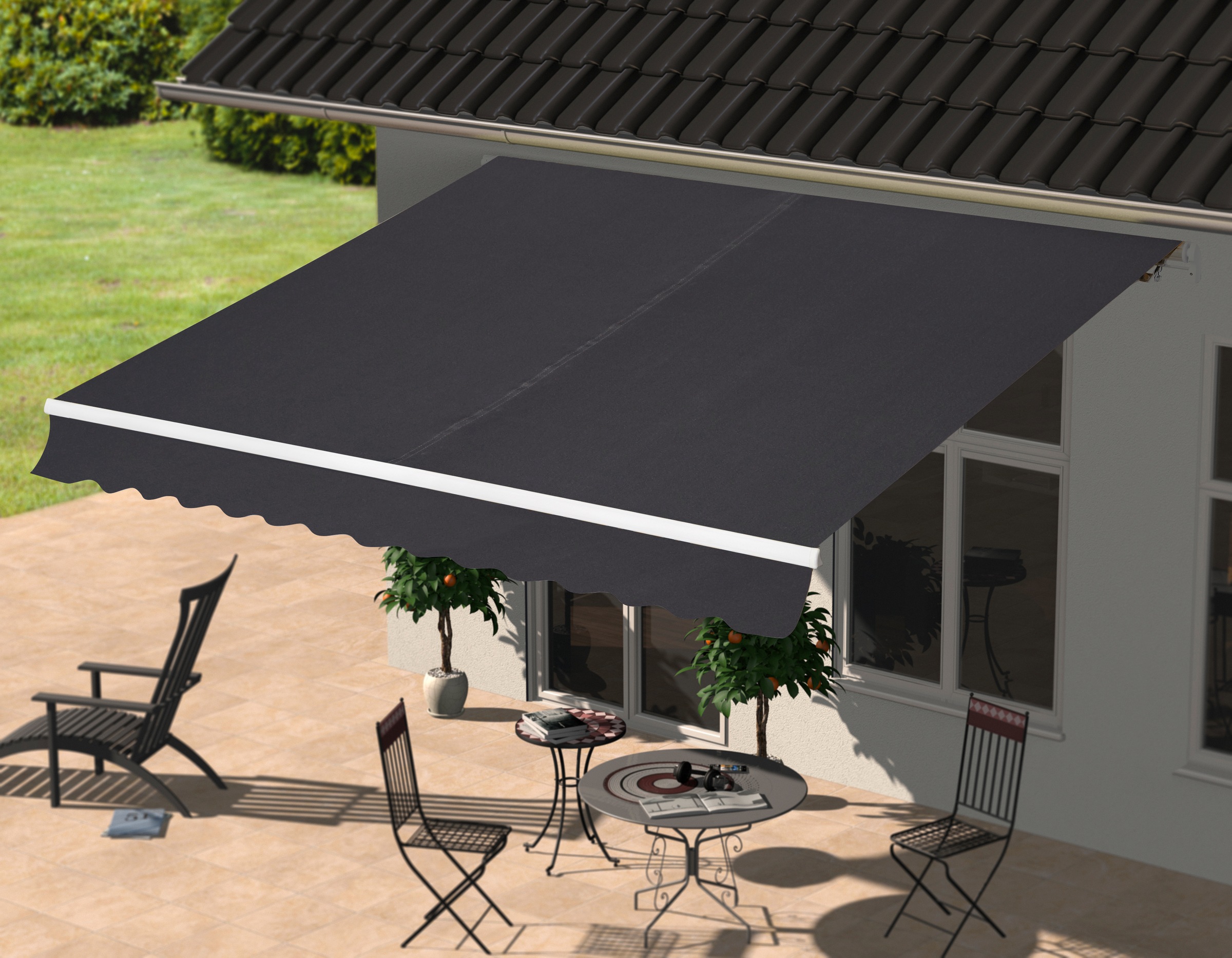 KONIFERA Gelenkarmmarkise, Breite/Ausfall: 250 x 200 cm, Neigungswinkel verstellbar