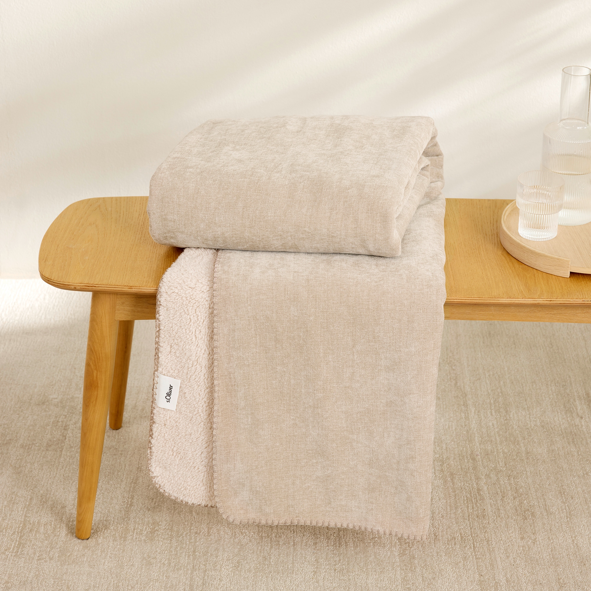 s.Oliver Wohndecke »s.Oliver Lounge Decke«, trendige Doubleface-Optik