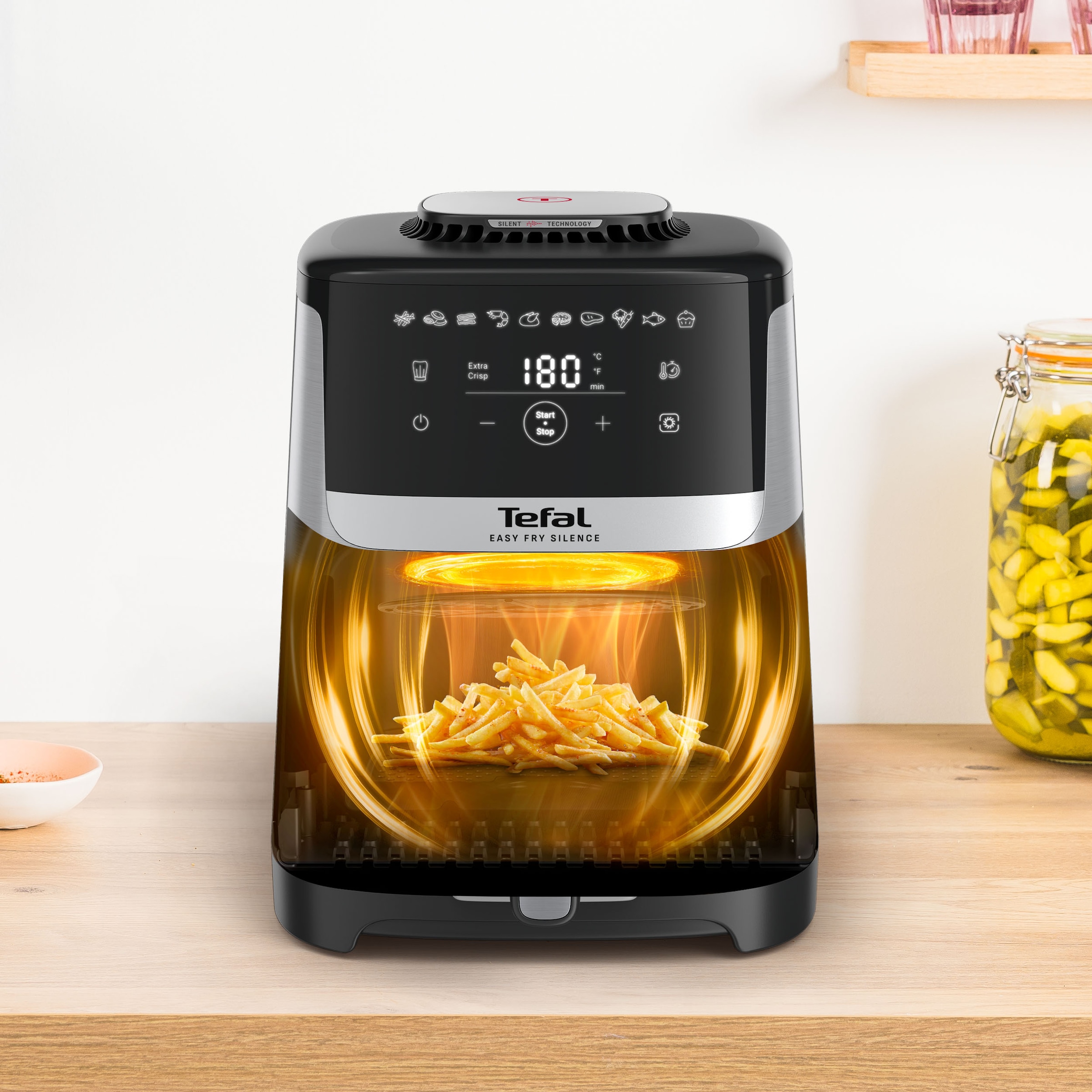 Tefal Heißluftfritteuse »EY552D Easy Fry Silence Deluxe«, 1670 W