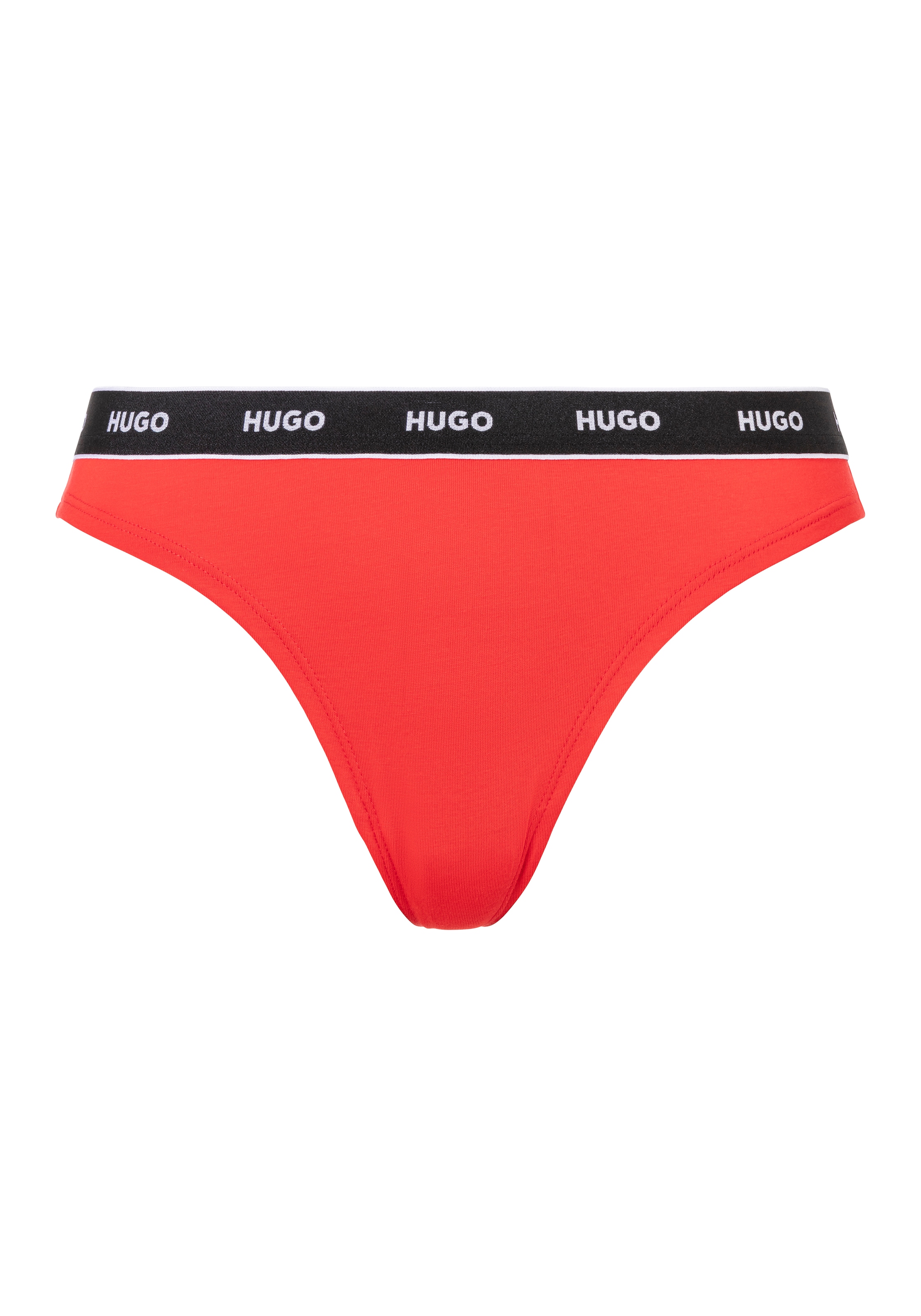 HUGO Underwear T-String »TRIPLET THONG STRIPE«, (Packung, 3 St., 3), mit Logoschriftzug auf dem Bund