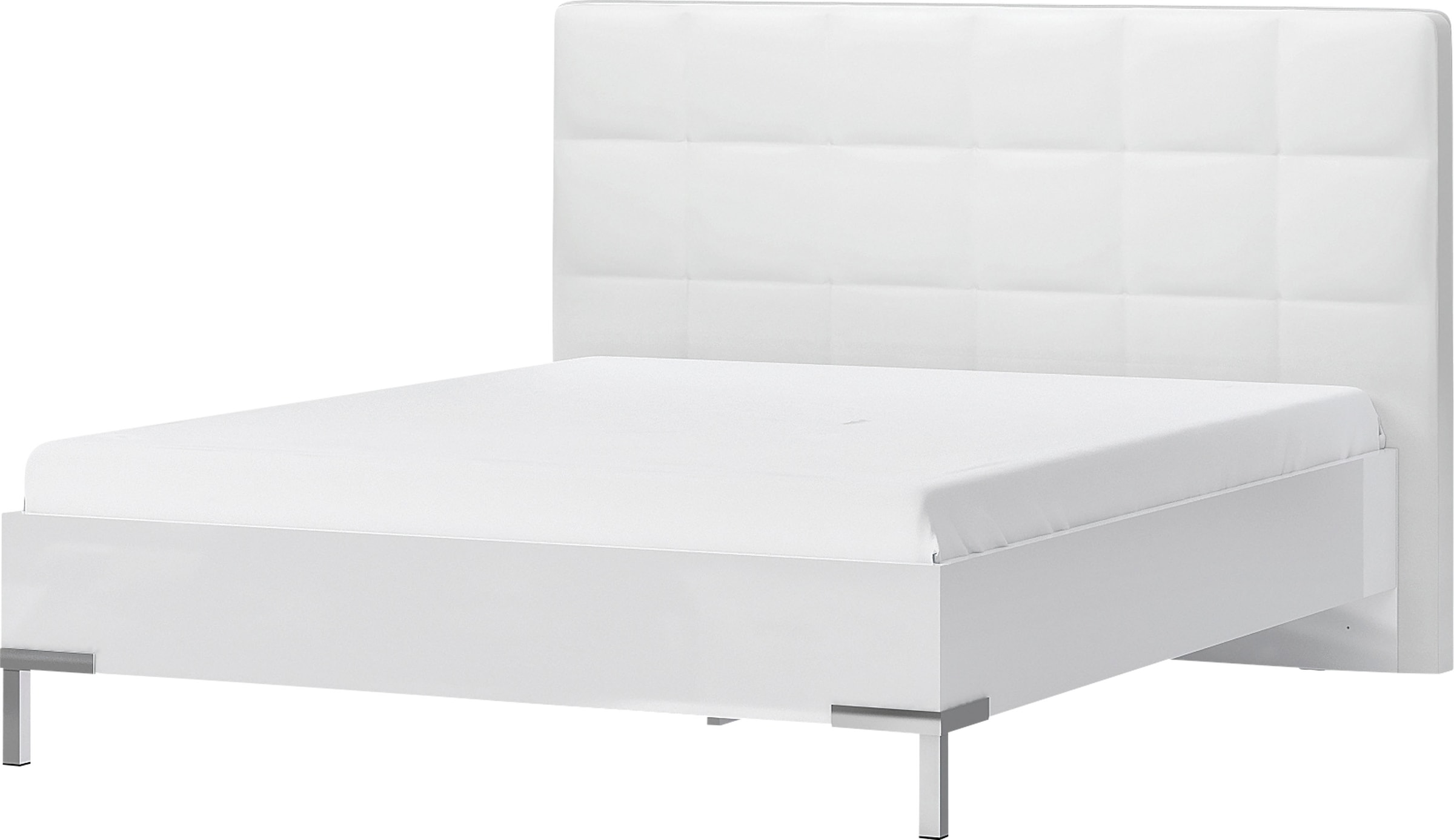 Places of Style Bett »Piano, Liegefläche 160x200 oder 180x200cm, FSC-zertifiziert«, mit gepolstertem Kopfteil, UV Lackierung hochglanz beige oder weiß