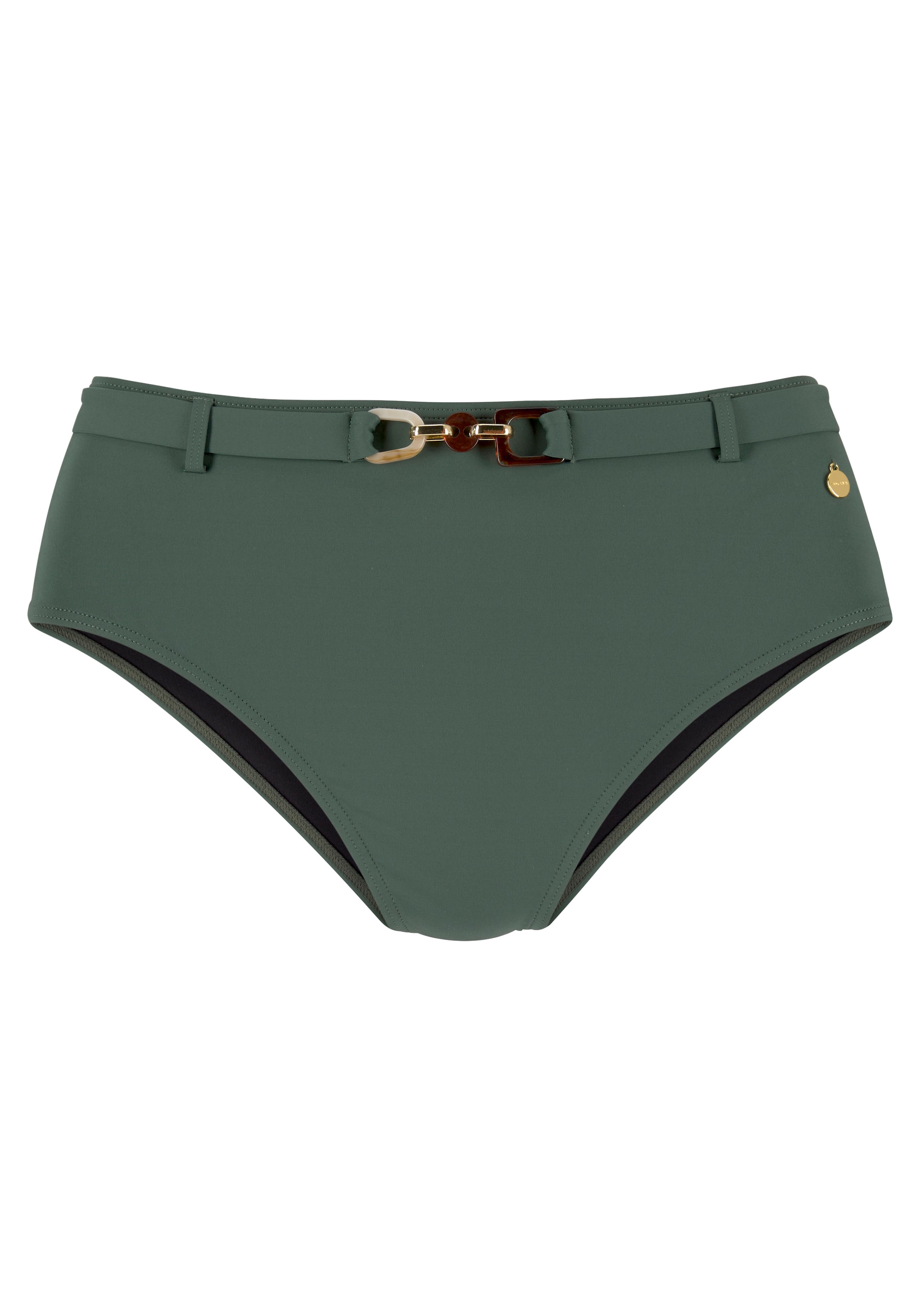LASCANA Highwaist-Bikini-Hose »Yves«, mit edlen Zieraccessoire