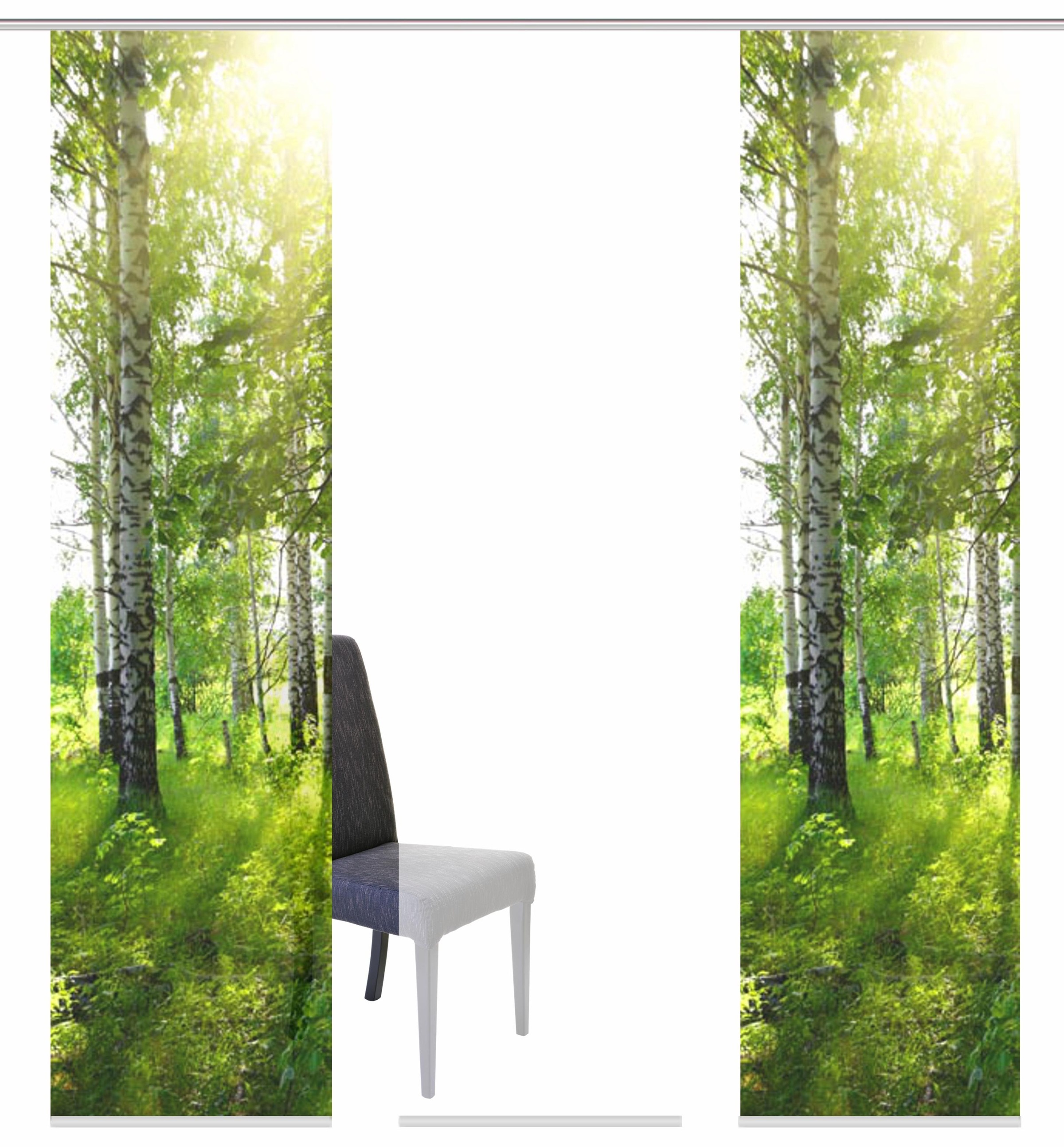 HOME WOHNIDEEN Schiebegardine »GALWAY« Klettband 3 Stk. tlg. HxB: 245x60, i günstig online kaufen