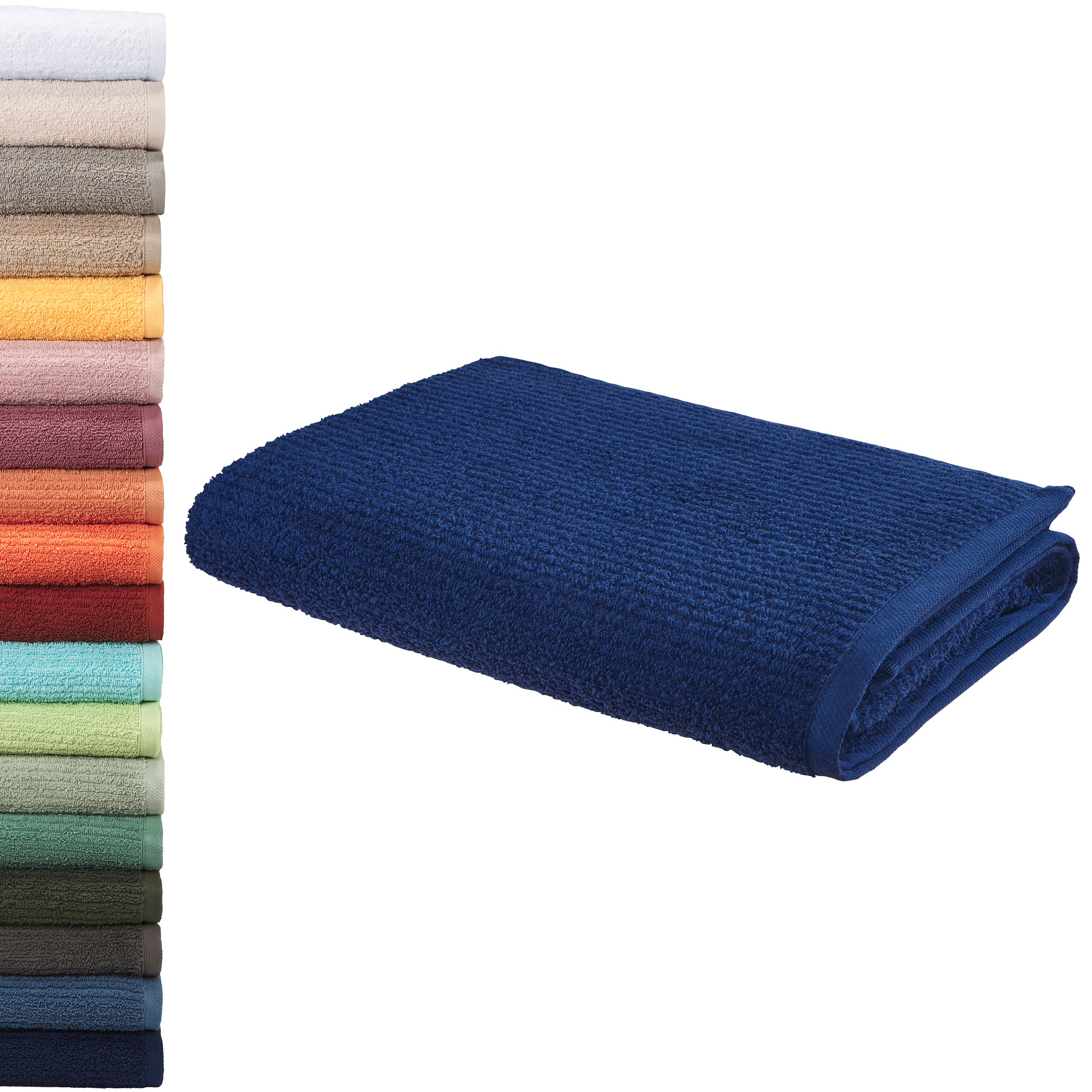 OTTO home Badetuch »Riva, 80x150, Premium Handtücher, 500 gr/m²« Hoch-Tief-Struktur, Streifen, weich, 5 Jahre Garantie