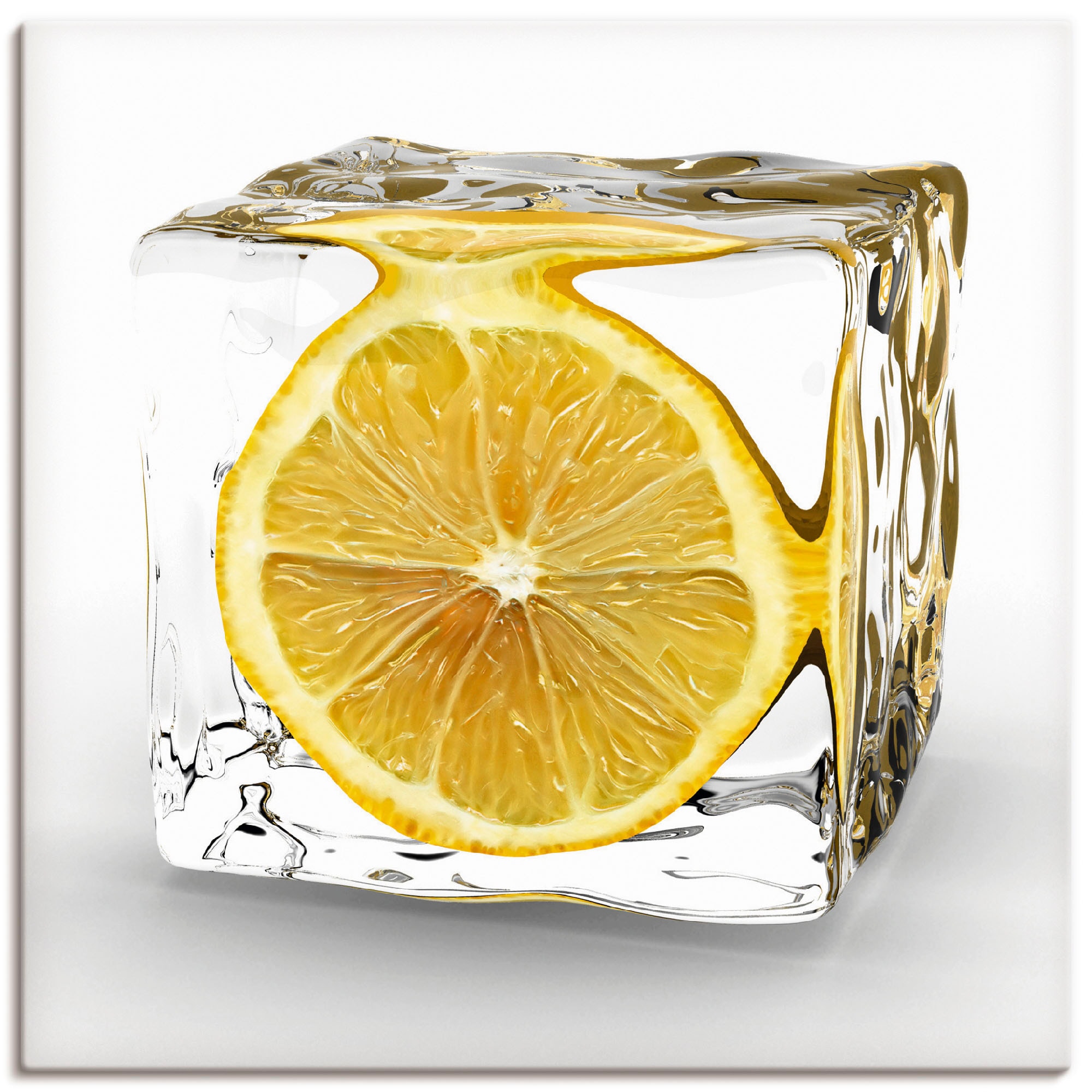 »Zitrone oder kaufen Alubild, Eiswürfel«, St.), Größen als versch. auf in Artland Raten (1 im Leinwandbild, Poster Lebensmittel, Wandaufkleber Wandbild