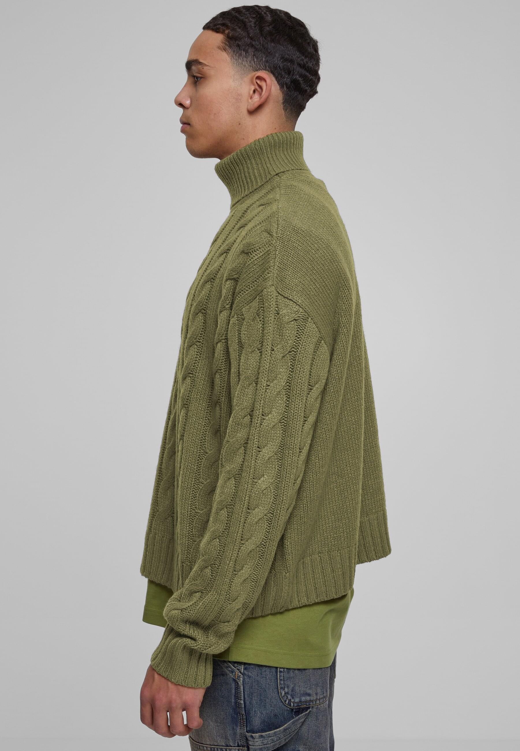 URBAN CLASSICS Rundhalspullover »Urban Classics Herren Boxy Roll Neck Sweater« 1 Stk. tlg.