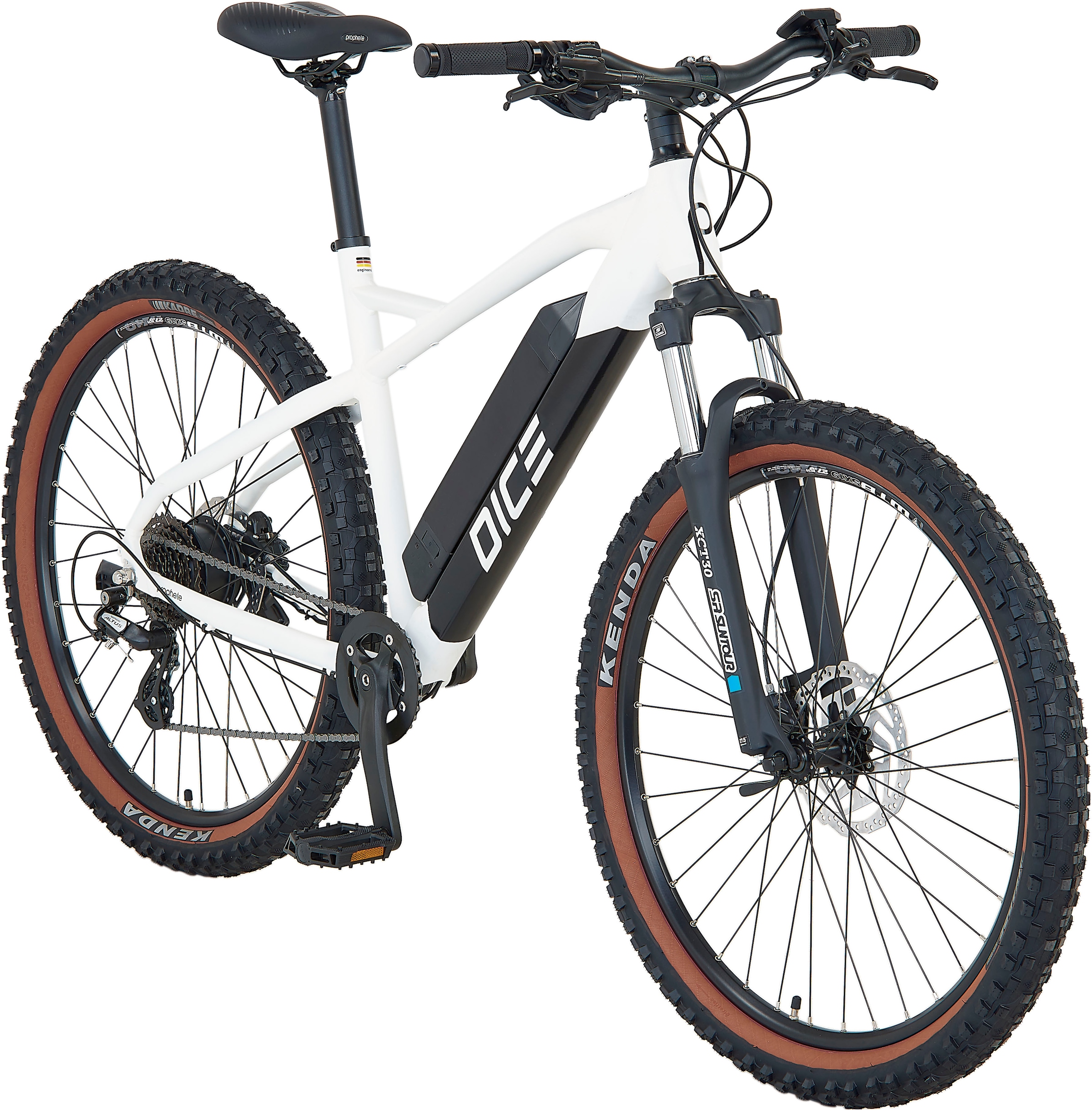 Prophete E-Bike »DICE 1.8«, 8 Gang, Shimano, Altus, Heckmotor 250 W, Pedelec, Elektrofahrrad für Damen u. Herren, MTB, Mountainbike