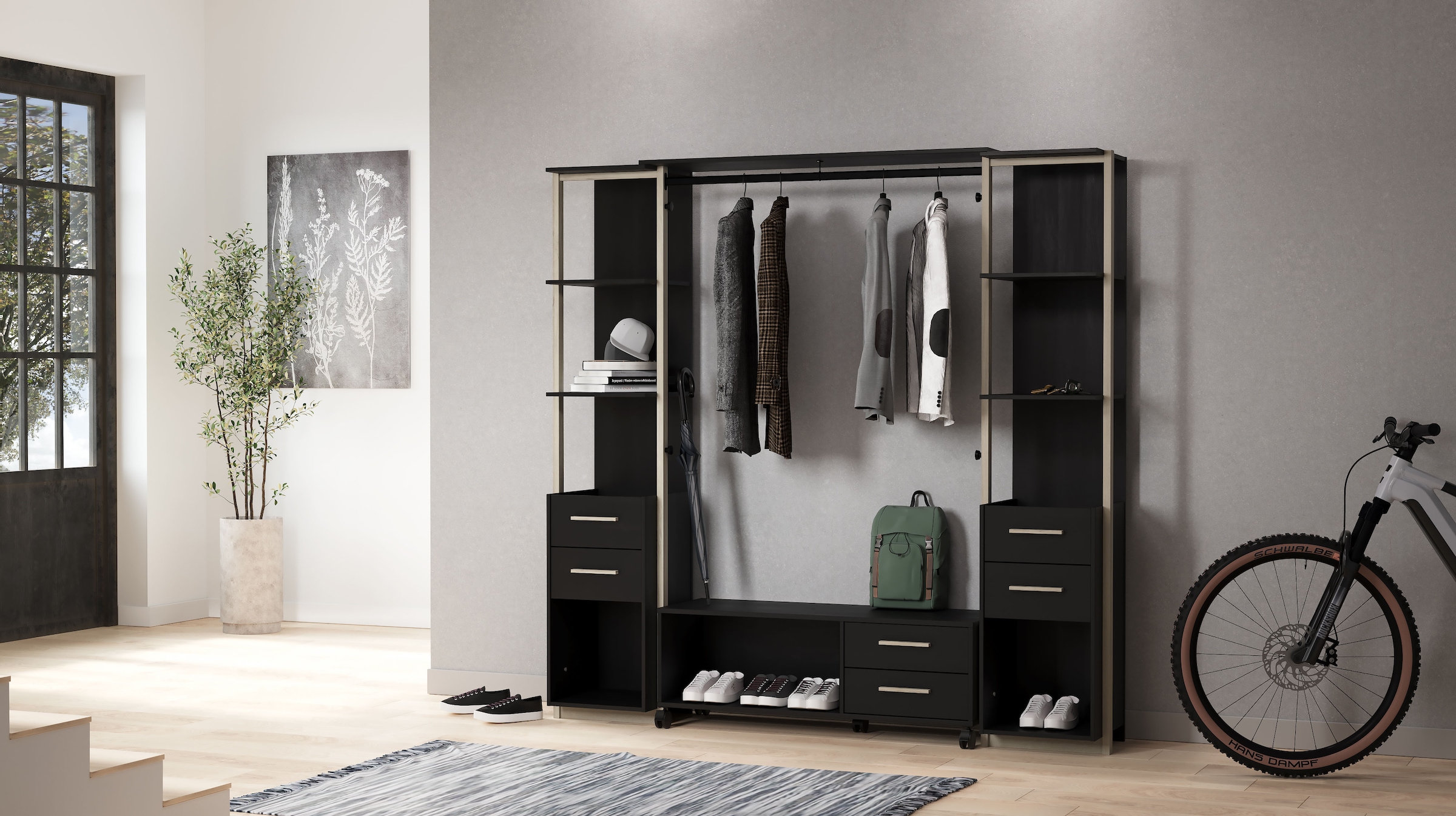 Demeyere GROUP Kleiderschrank »MOON Schrank Organizer«, Schrank organizer mit Aufbewahrungsflächen