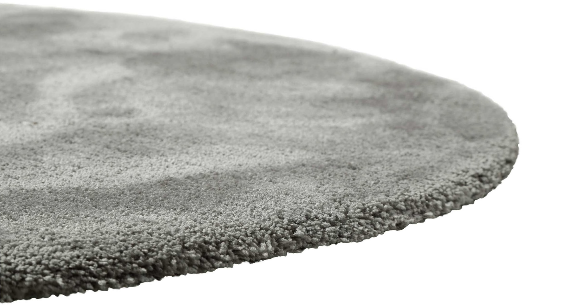 Homie Living Teppich »Pisa« rund 25 mm Höhe Hochflor, Microfaser, uni, weich, Shaggy, Wohnzimmer, Schlafzimmer