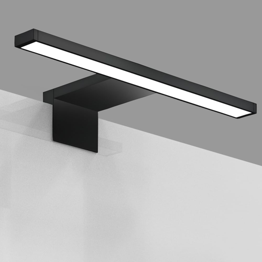 B.K.Licht Spiegelleuchte »BKL1405 Spiegellampe Bad, neutralweiße Lichtfarbe, klemmbar«, 1 flammig, Leuchtmittel LED-Modul | LED fest integriert, Badezimmerlampe, 4.000K, 30x10,3x3,6 cm, Schwarz