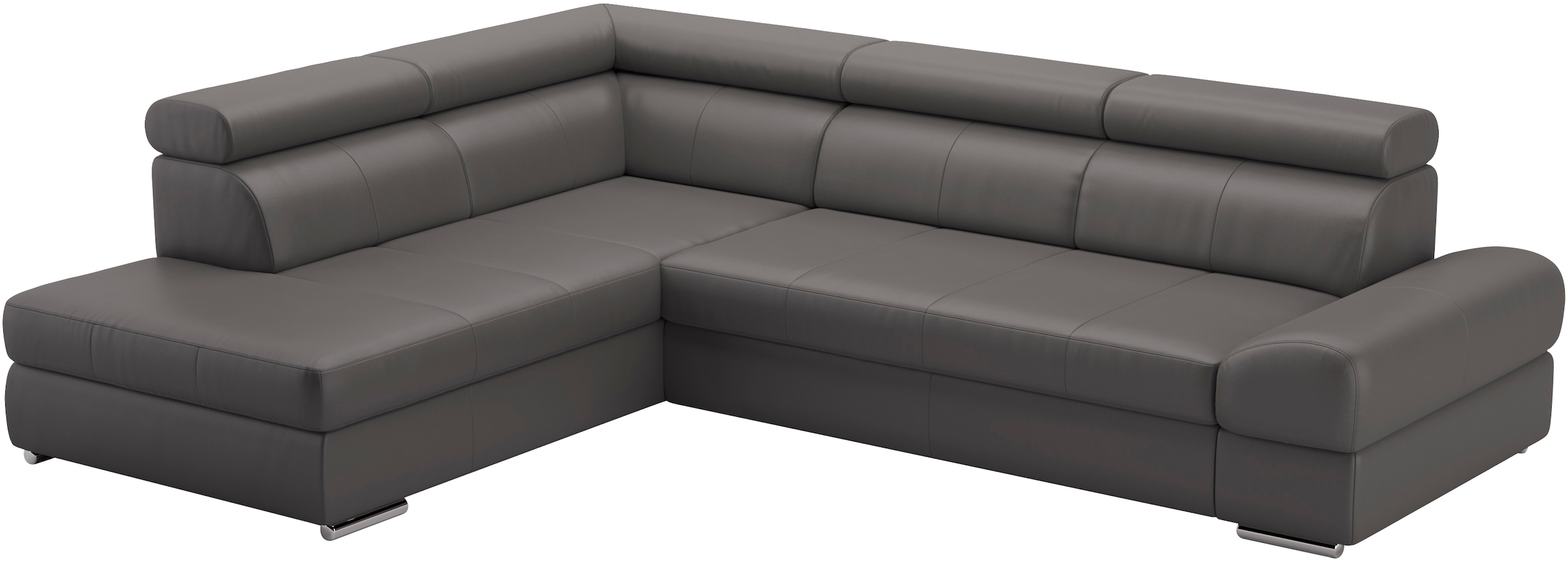sit&more Ecksofa »Broadway L-Form«, mit verstellbaren Kopfteilen, wahlweise mit Bettfunktion