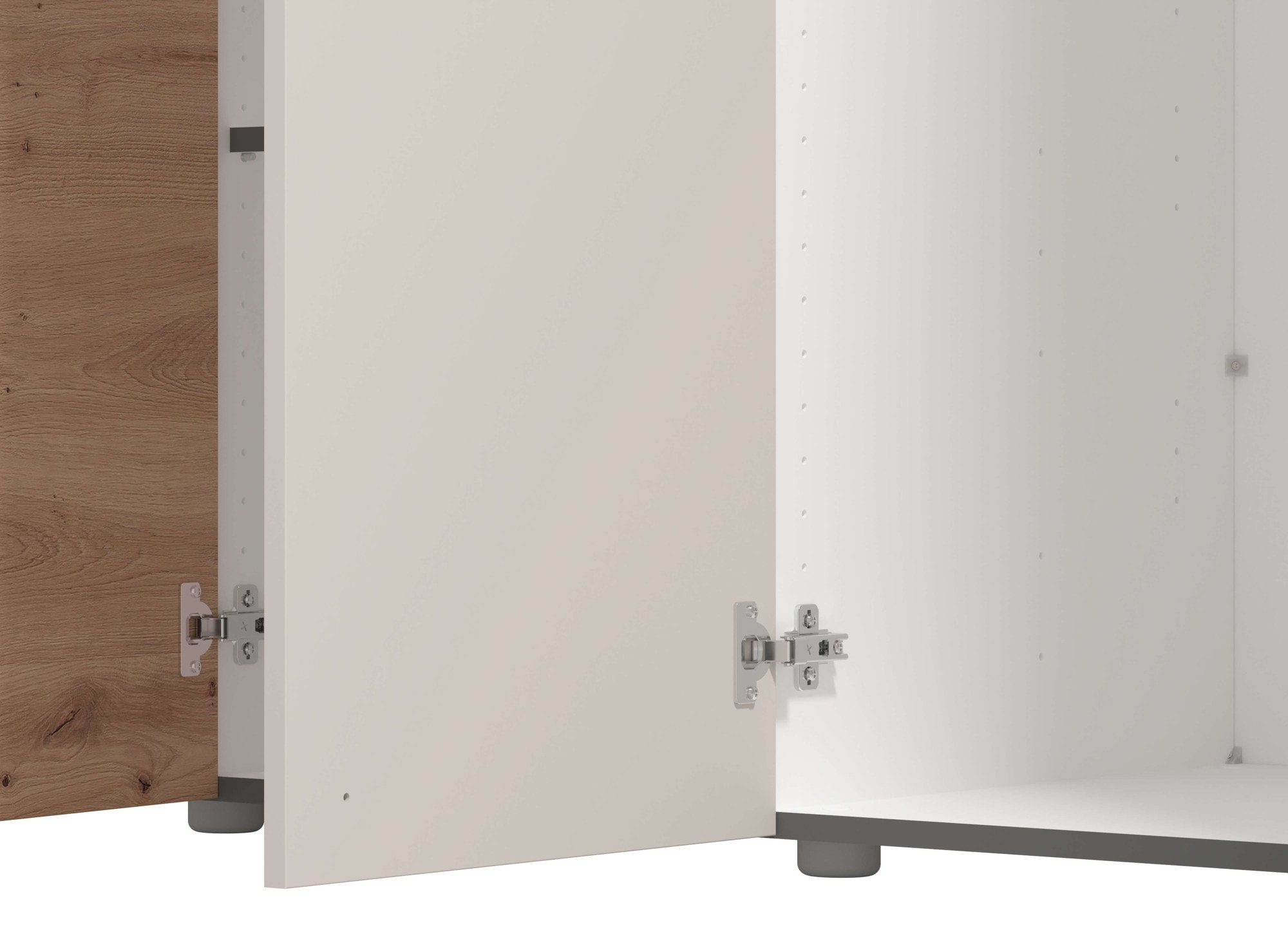 Home affaire Kleiderschrank »Belfort, Schlafzimmerschrank mit Spiegel 5-türig Wäscheschrank«, 225x56x208, FSC®-zertifizierter Holzwerkstoff, Trendfarbe cashmere
