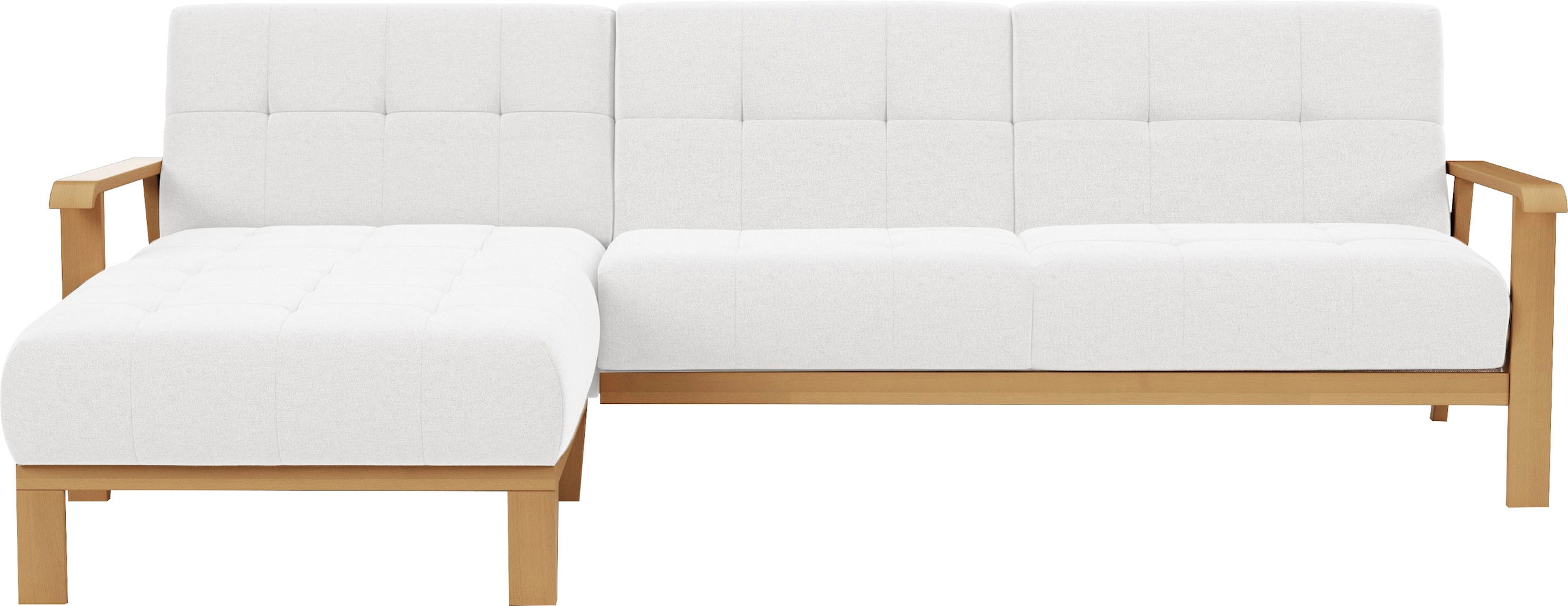 sit&more Ecksofa "Billund L-Form", Armlehnen aus eichefarbigem Buchenholz, günstig online kaufen