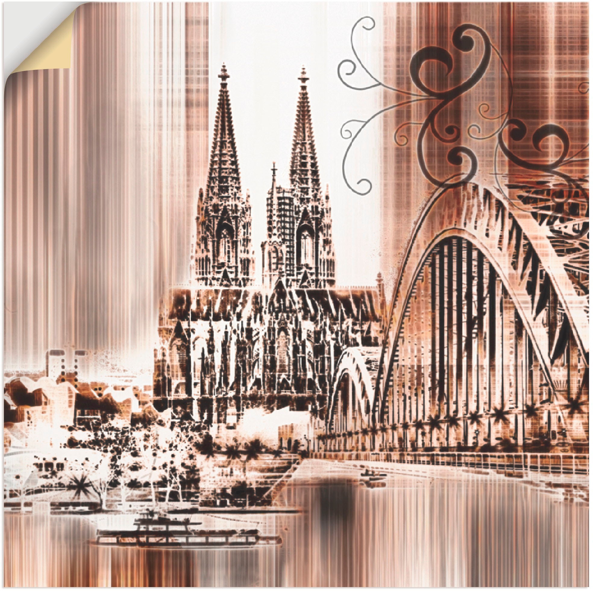 Artland Wandbild »Köln Skyline Collage VI«, Architektonische Elemente, (1 S günstig online kaufen