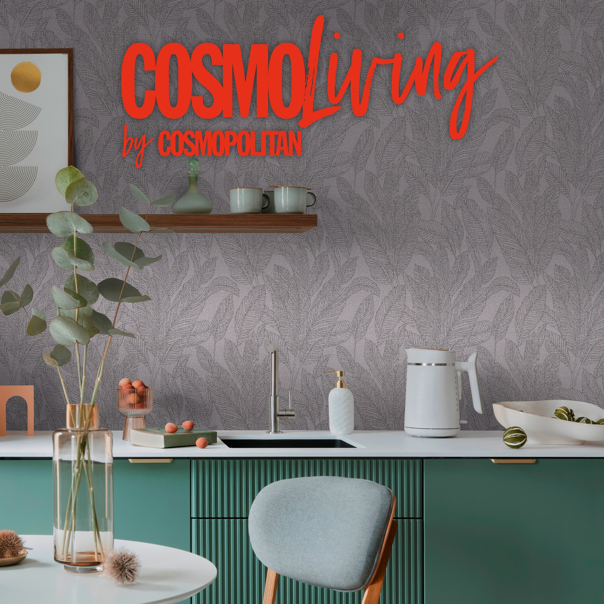 CosmoLiving by Cosmopolitan Vliestapete »Golden Fern – Edle Vliestapete« matt strukturiert Feine Blattstruktur mit edlem Glanz