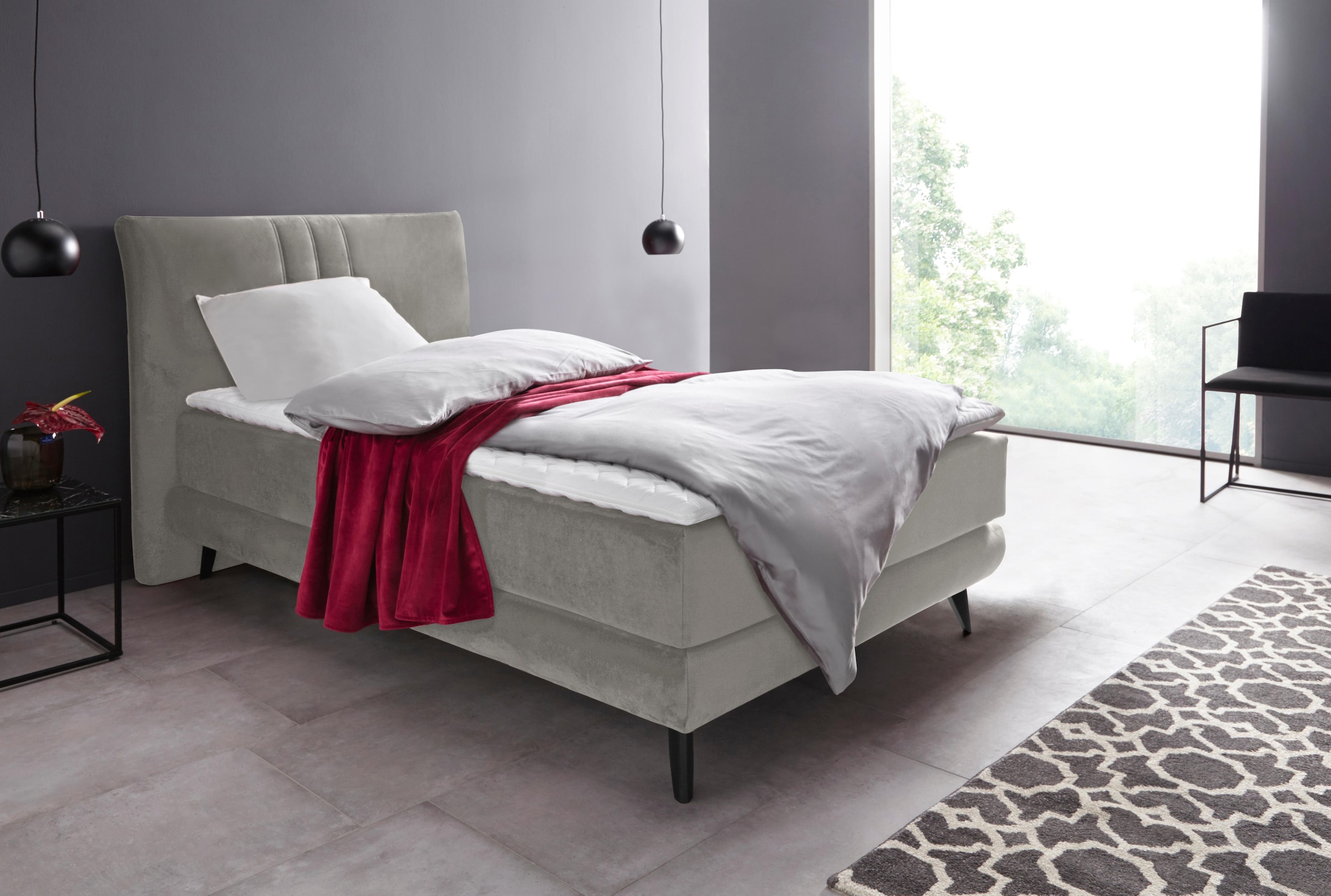 Places of Style Boxspringbett »Skien«, incl. Kaltschaumtopper, 2 Härtegrade, 3 Ausführungen