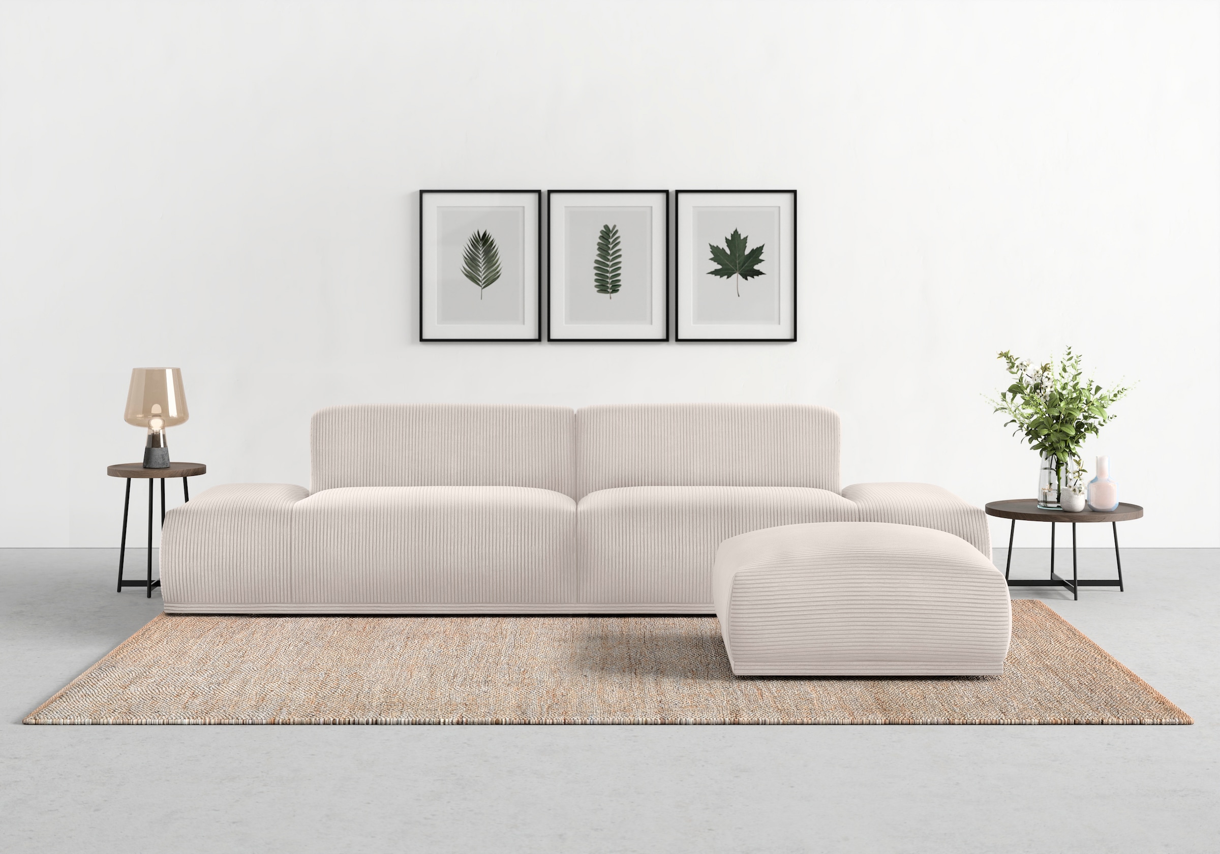 TRENDMANUFAKTUR Big-Sofa »Braga, toller Sitzkomfort, Designsofa«, in moderner Optik, mit hochwertigem Kaltschaum