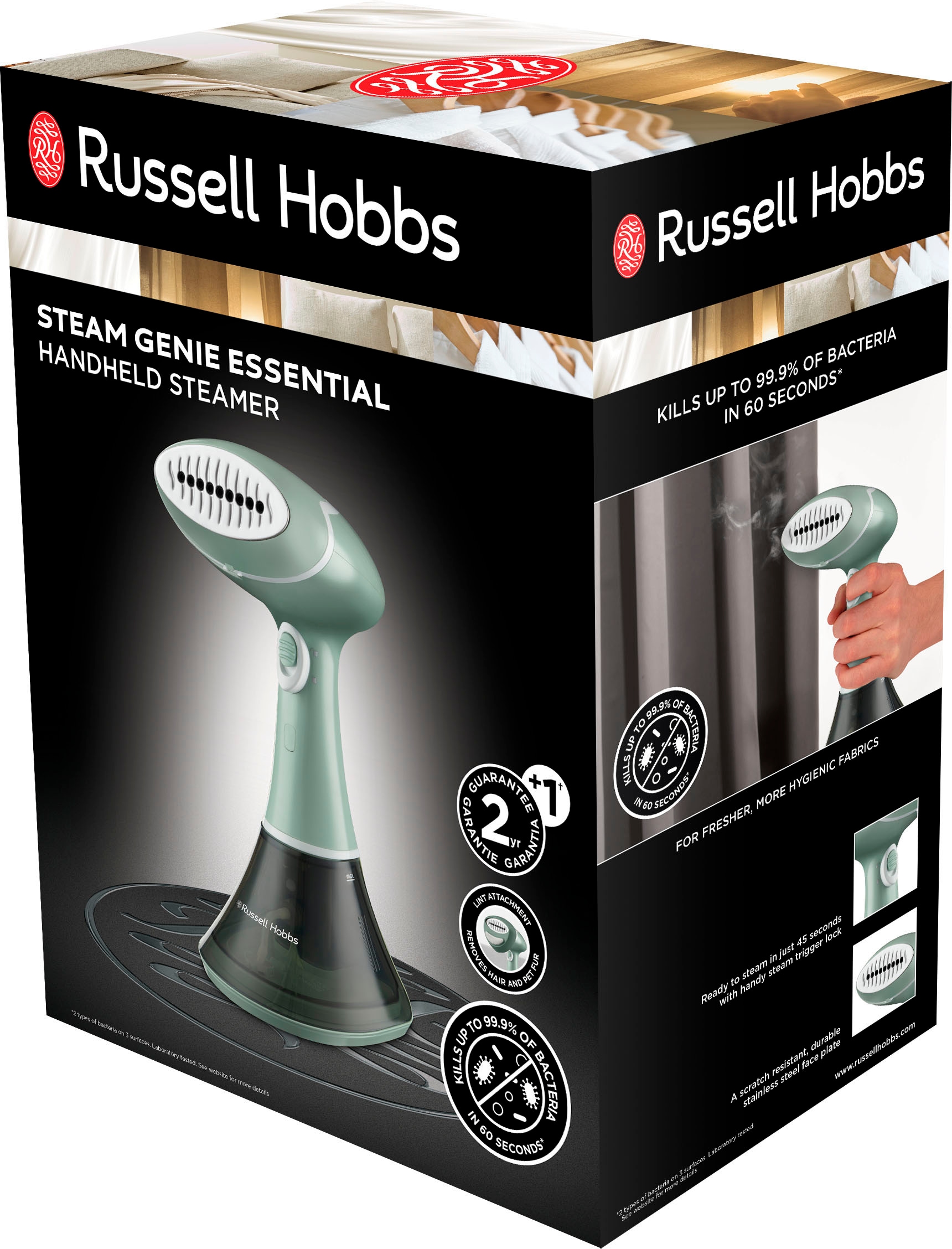RUSSELL HOBBS Dampfbürste »Steam Genie Essential«, 1600 W, kein Bügeleisen oder Bügelbrett erforderlich