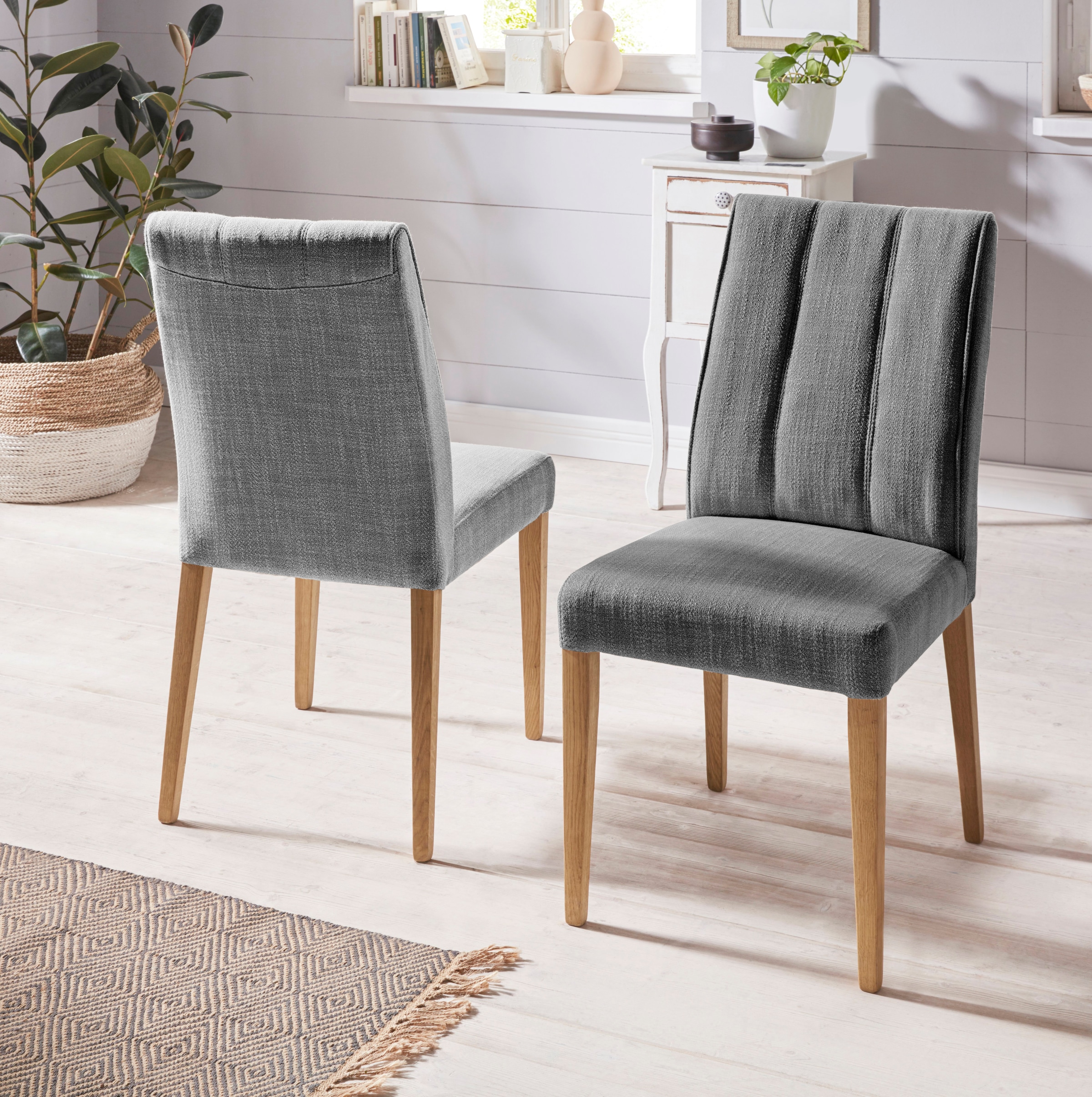 INOSIGN Esszimmerstuhl (Set) 2 Stk.Rückenlehne mit Steppung günstig online kaufen