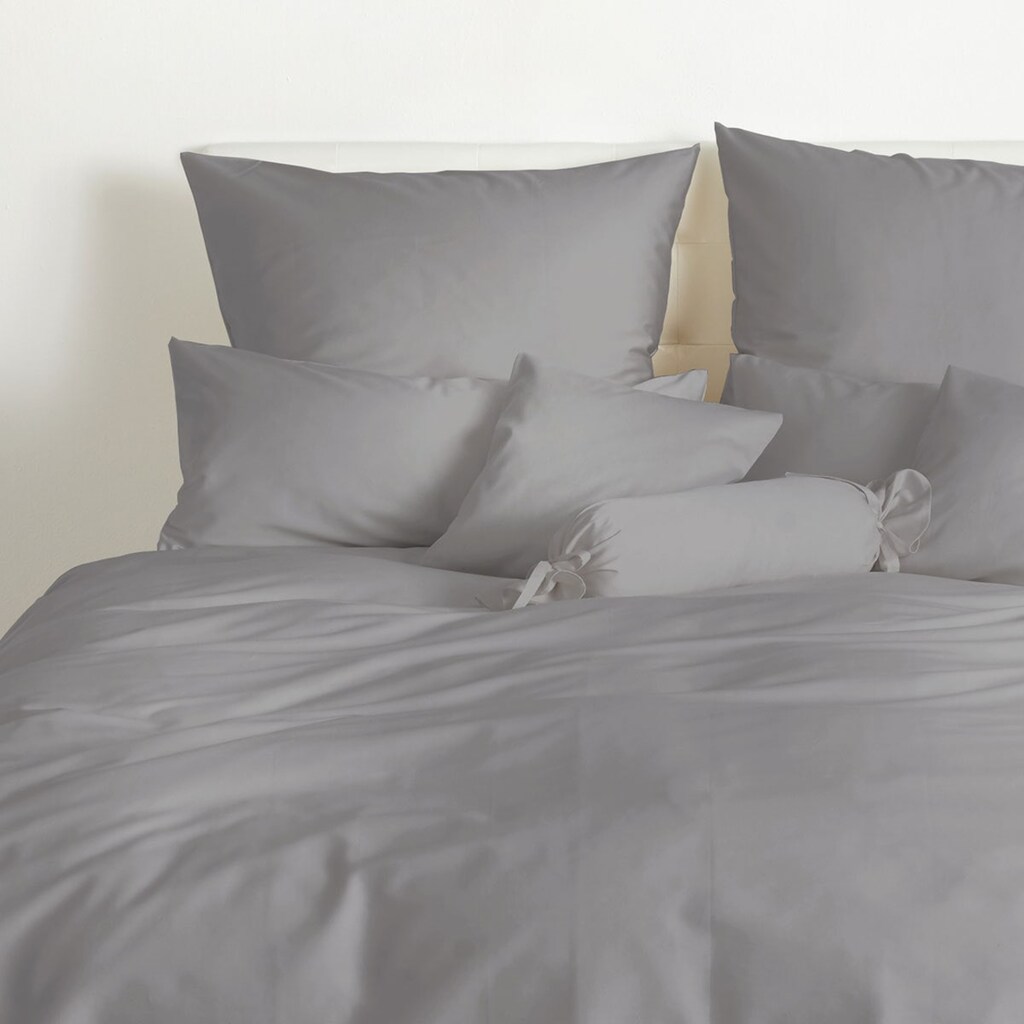 TRAUMSCHLAF Bettwäsche »Uni Satin«, in Mako Satin Qualität aus 100% Baumwolle, Bett- und Kopfkissenbezug mit Reißverschluss, STANDARD 100 by OEKO-TEX® zertifiziert