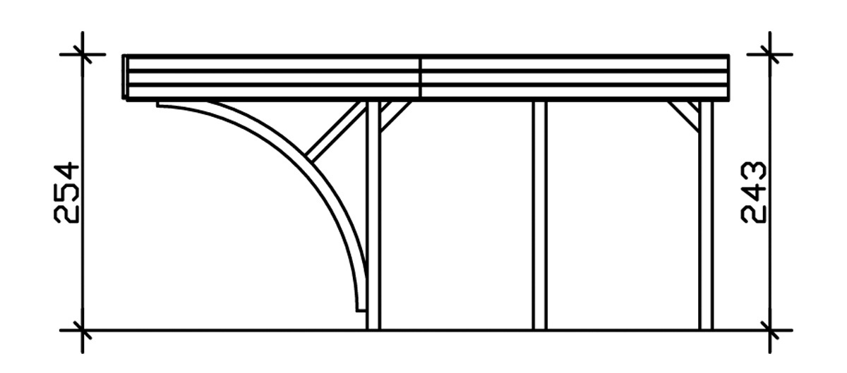 Skanholz Doppelcarport »Friesland 8«, Holz, 514 cm, braun