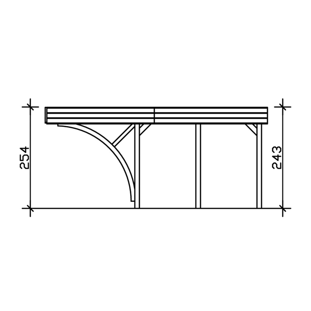 Skanholz Doppelcarport »Friesland 8«, Holz, 514 cm, braun