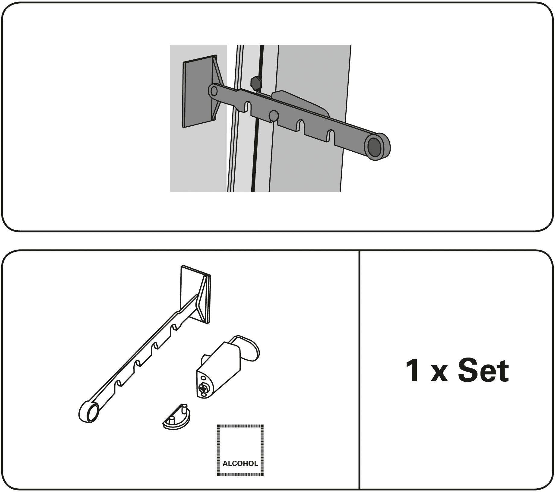 GARDINIA Feststeller »Feststeller für Kippfenster«, (Set, 1 St.), zur individuellen Einstellung