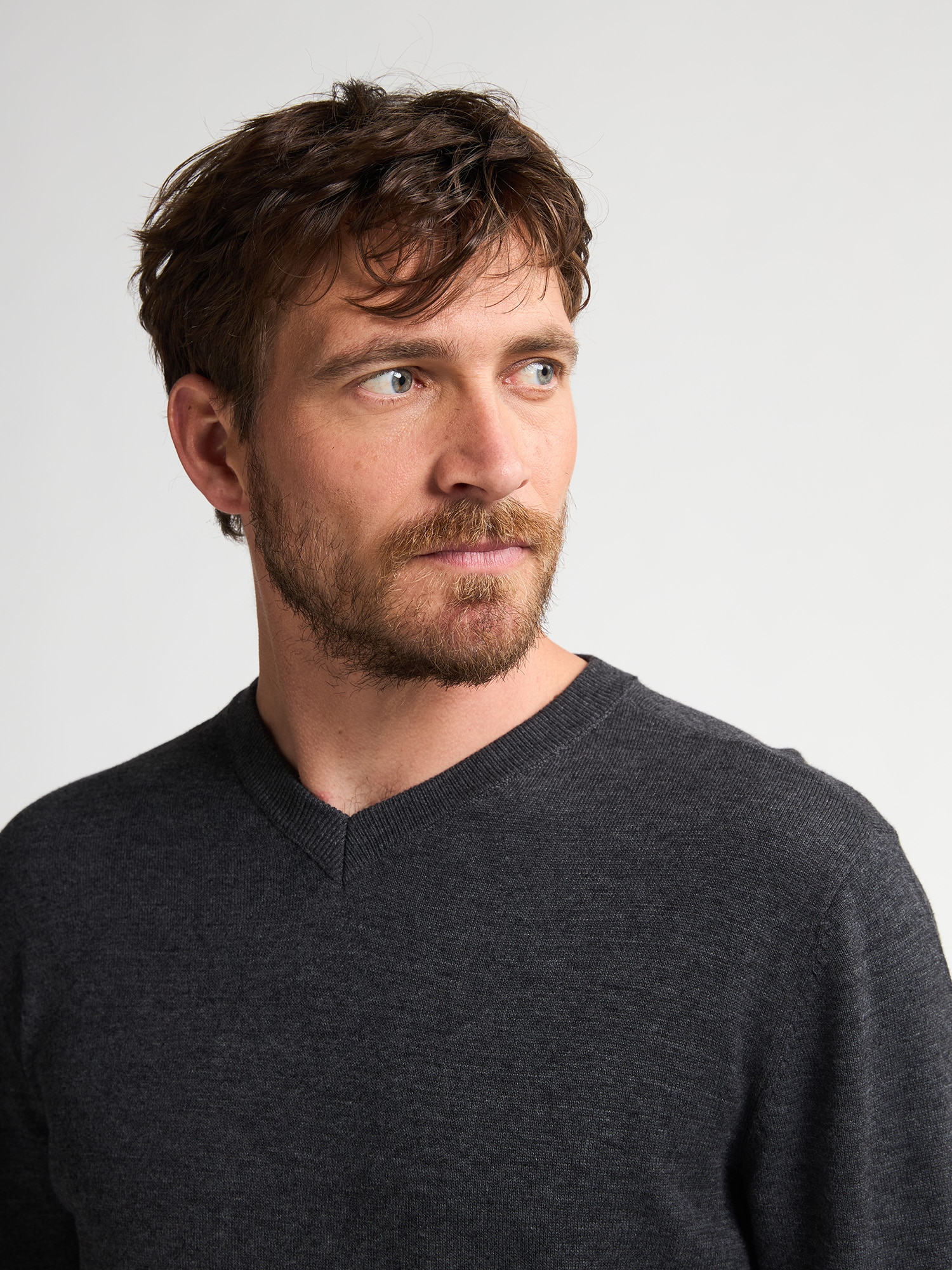 Petrol Industries V-Ausschnitt-Pullover »V-Neck Basi«, Materialmix mit Baumwollanteil