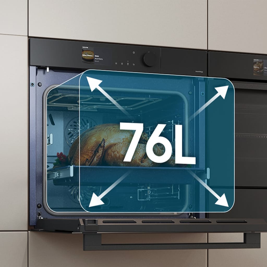 Samsung Pyrolyse Backofen »NV7B5775XDK«, Serie 5, NV7B5775XDK, mit 1-fach-Teleskopauszug, Pyrolyse-Selbstreinigung