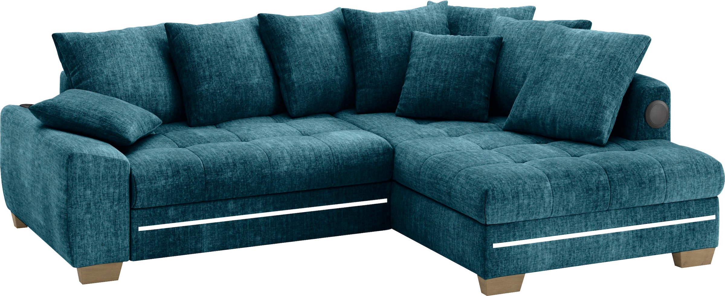 Mr. Couch Ecksofa »Nikita II, L-Form«, mit Kaltschaum, RGB-LED, Soundsystem günstig online kaufen