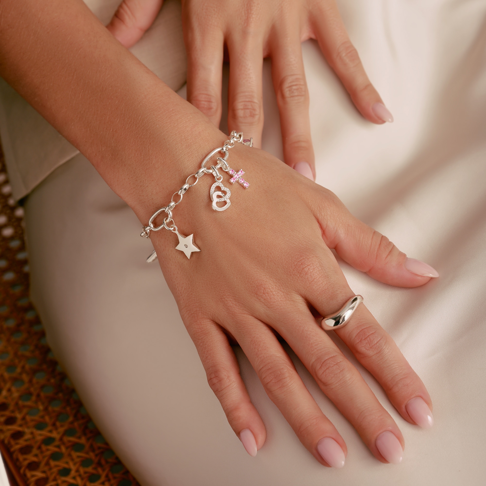 THOMAS SABO Charm Stern »Charm Stern der Hoffnung - Connect, CC1238-051-14, CC1238-414-14«, mit Zirkonia (synth.)