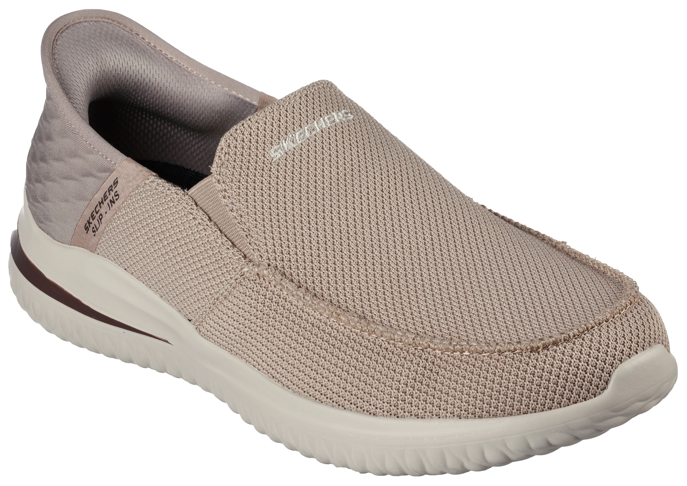 Skechers Slip-On Sneaker »DELSON 3.0-«, Freizeitschuh mit Slip Ins-Fersenpart für einen leichten Einstieg