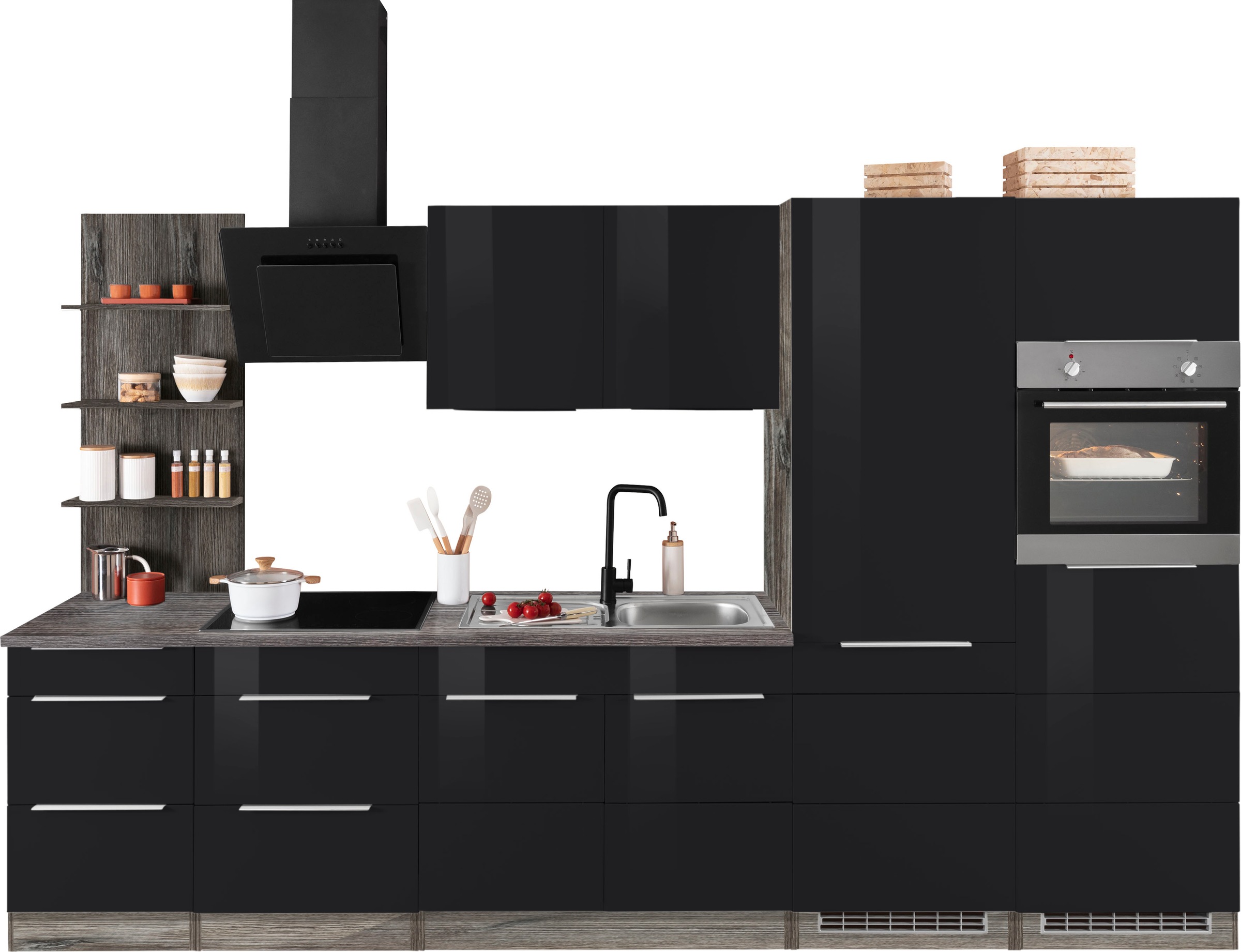 HELD MÖBEL Küchenzeile »Brindisi«, mit E-Geräten, Breite 330 cm auf Raten  bestellen