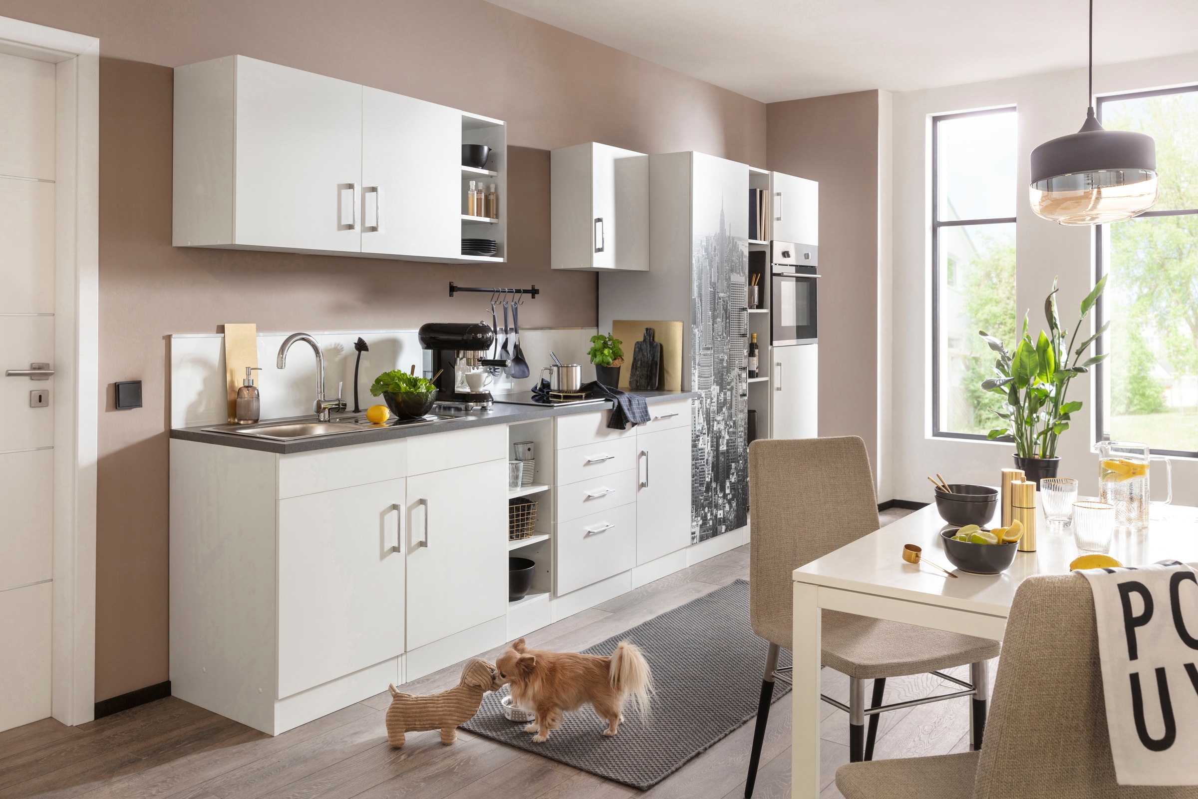 KOCHSTATION Küchenzeile »KS-Paris – Küchen mit einzigartigen Fotomotiven au günstig online kaufen