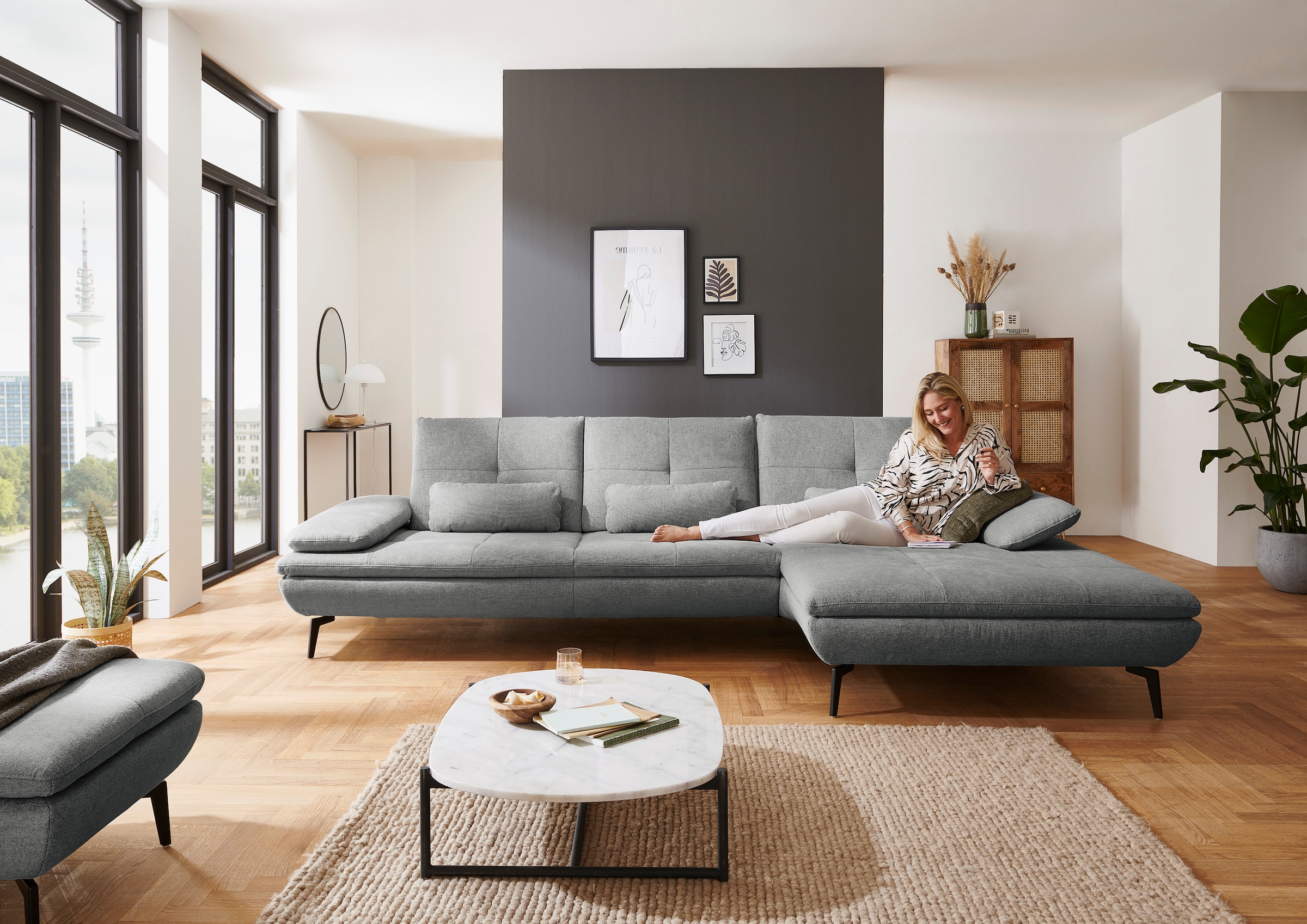 Die PlanBar Ecksofa »MP-IN23002 L-Form« wahlweise mit Armteil- und Sitztief günstig online kaufen