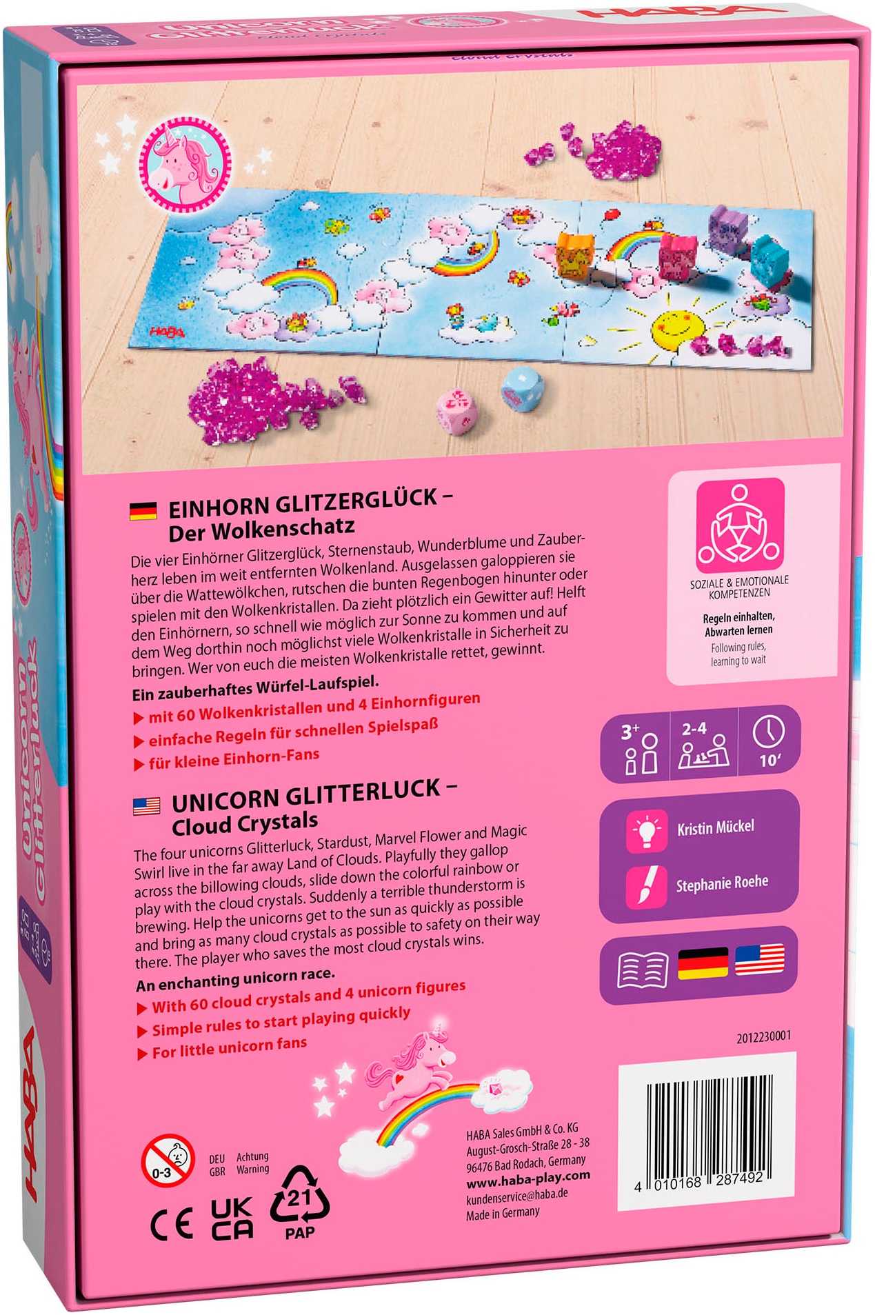 Haba Spiel »Einhorn Glitzerglück Wolkenschatz«, Made in Germany