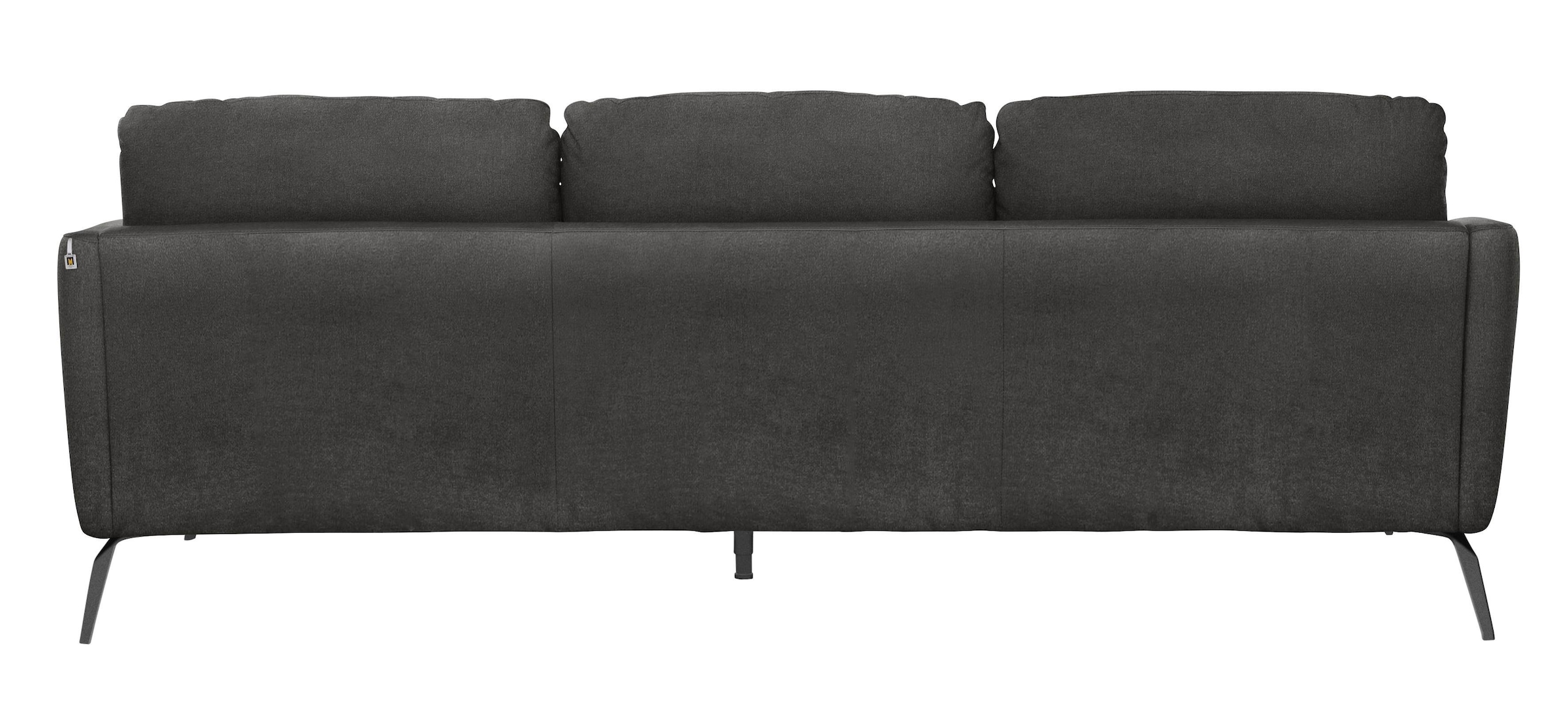 W.SCHILLIG Big-Sofa »softy«, mit dekorativer Heftung im Sitz, Füße schwarz pulverbeschichtet