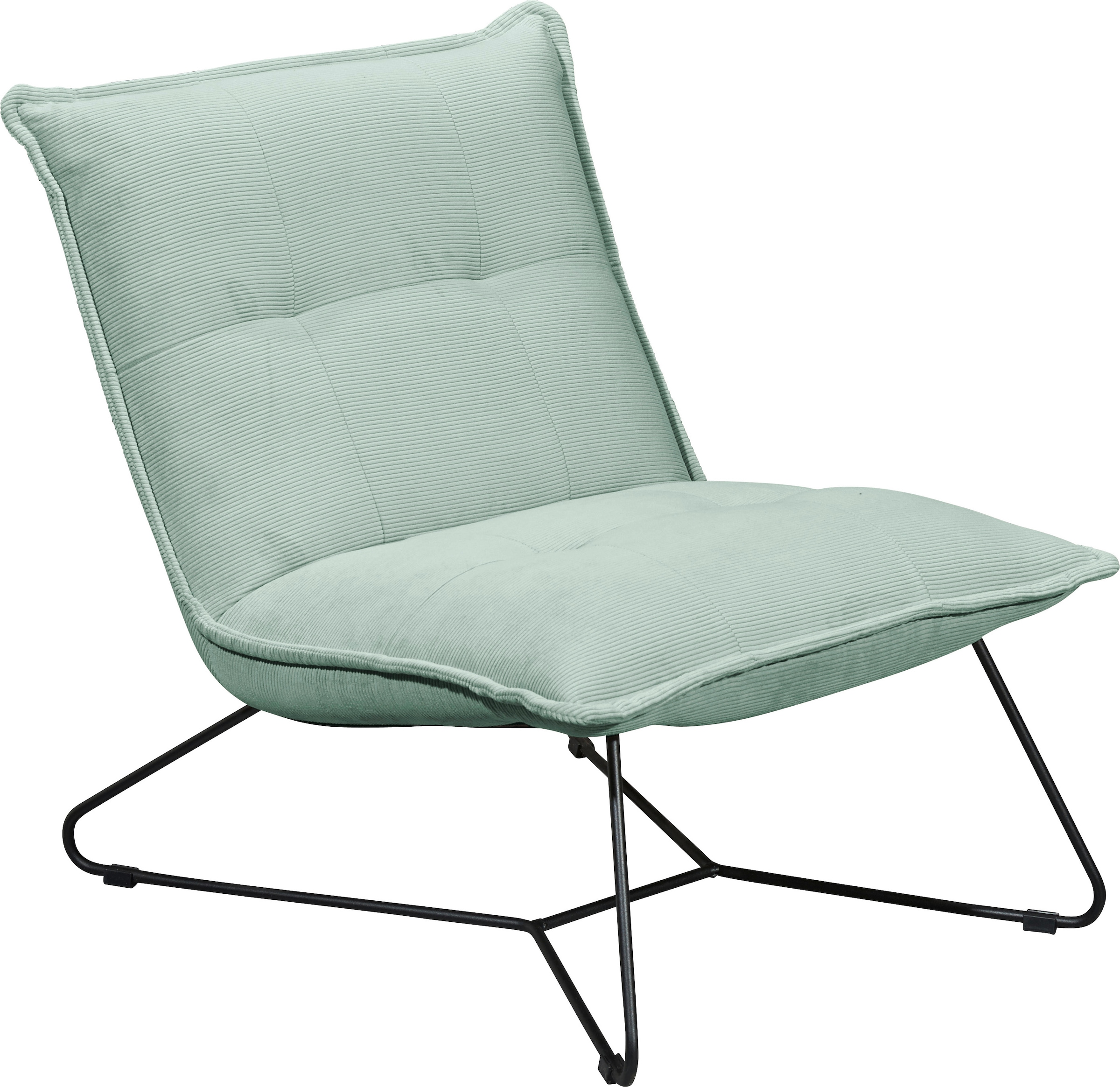 ED EXCITING DESIGN Sessel »Vico«, mit Design-Gestell aus schwarzem Metall, günstig online kaufen